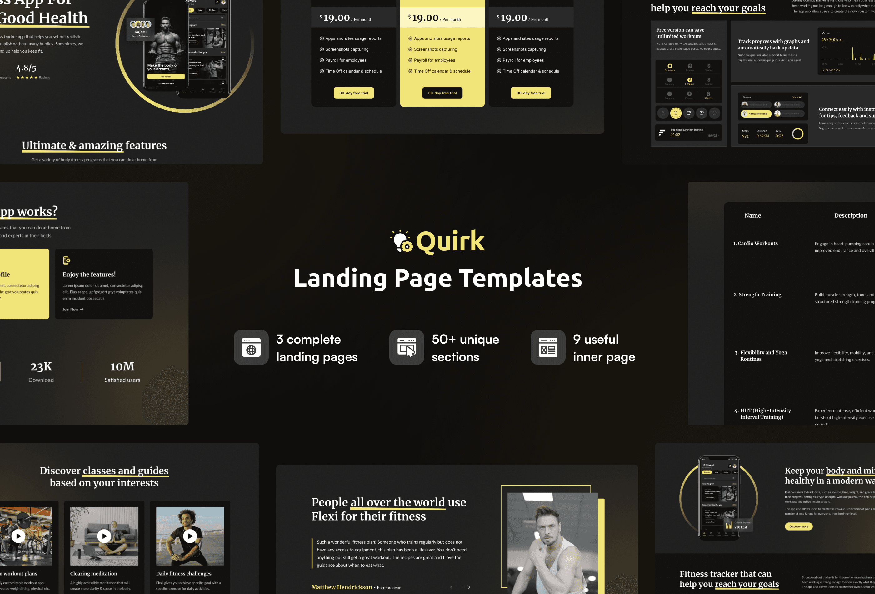 Quirk Framer template preview 2