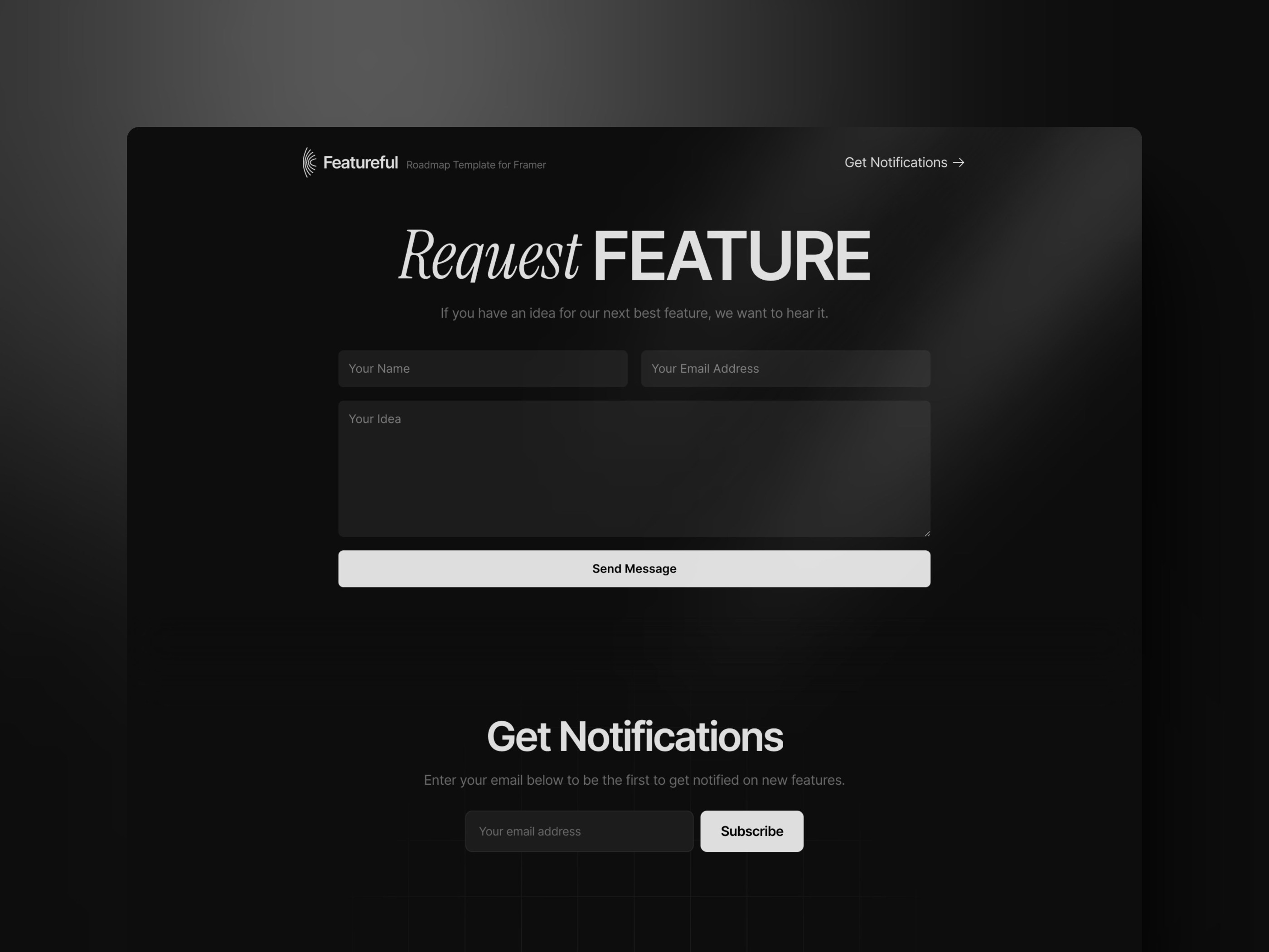 Featureful Framer template preview 2