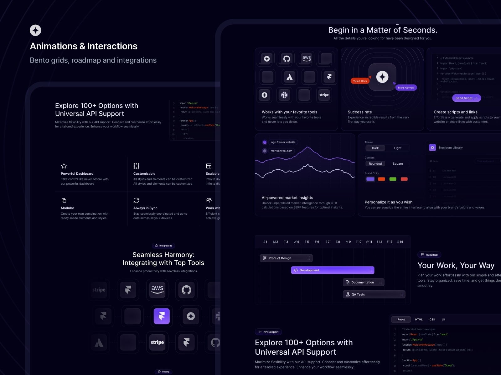 Nucleum Framer template preview 2