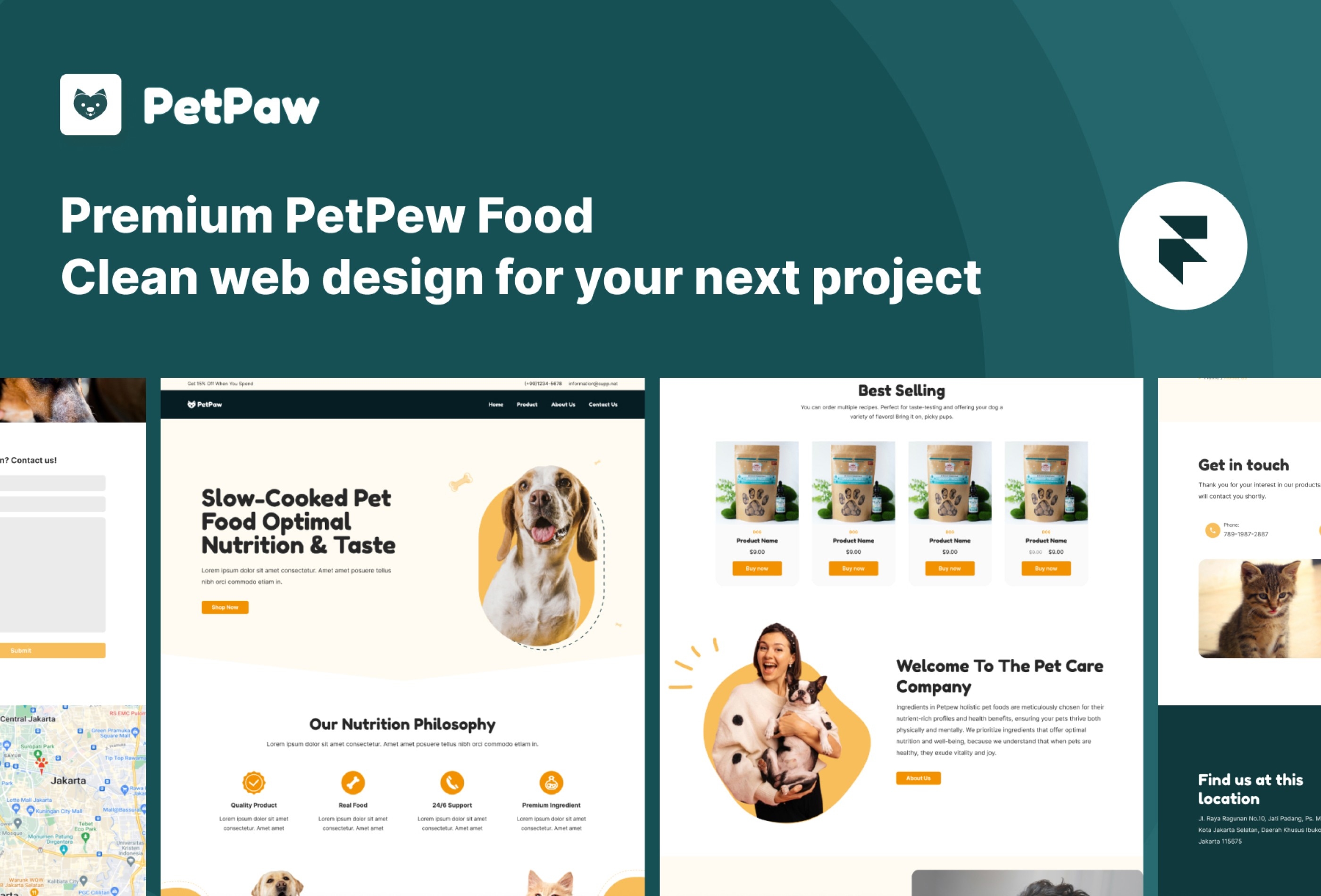 PetPaw Framer template preview 2