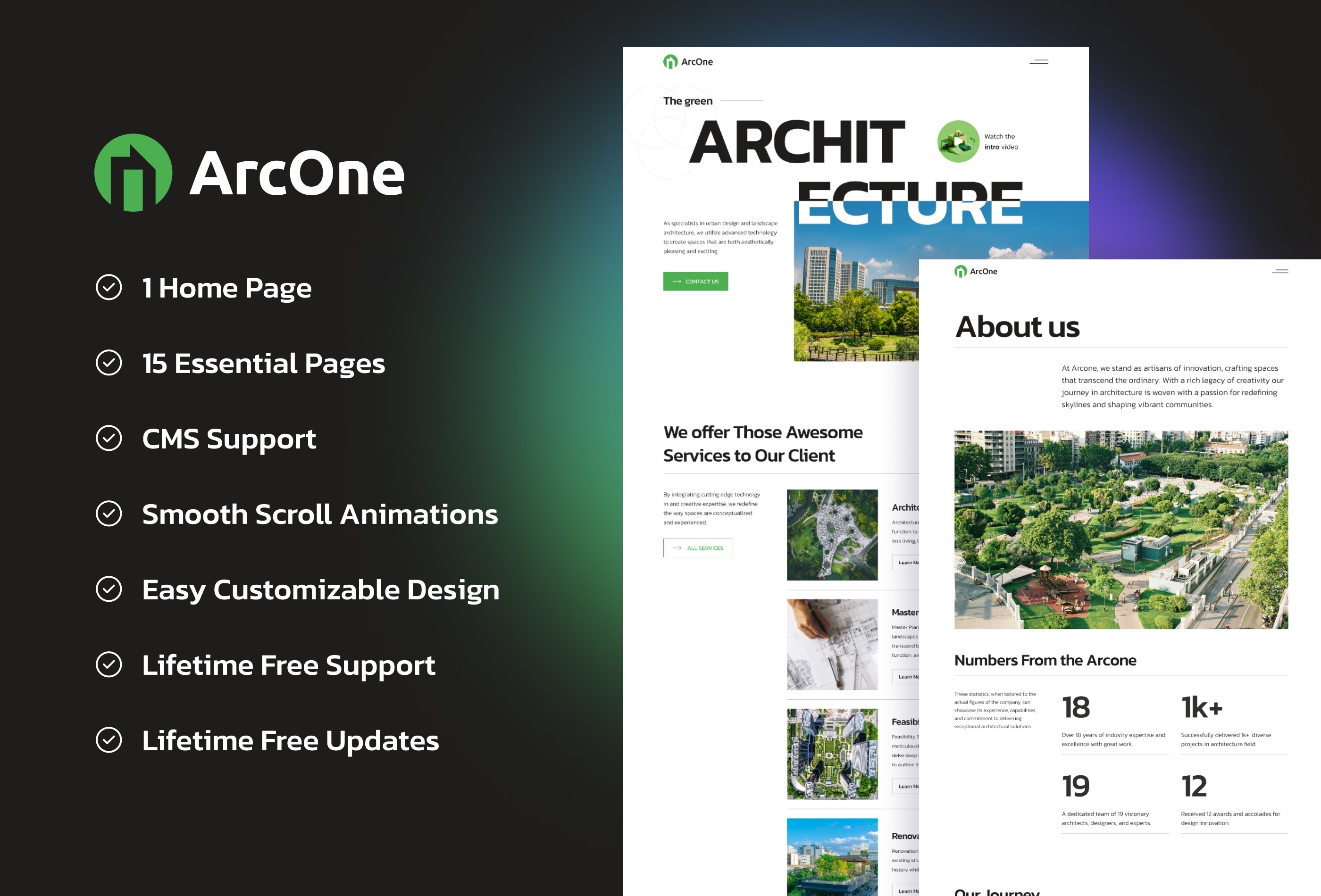 ArcOne Framer template preview 2