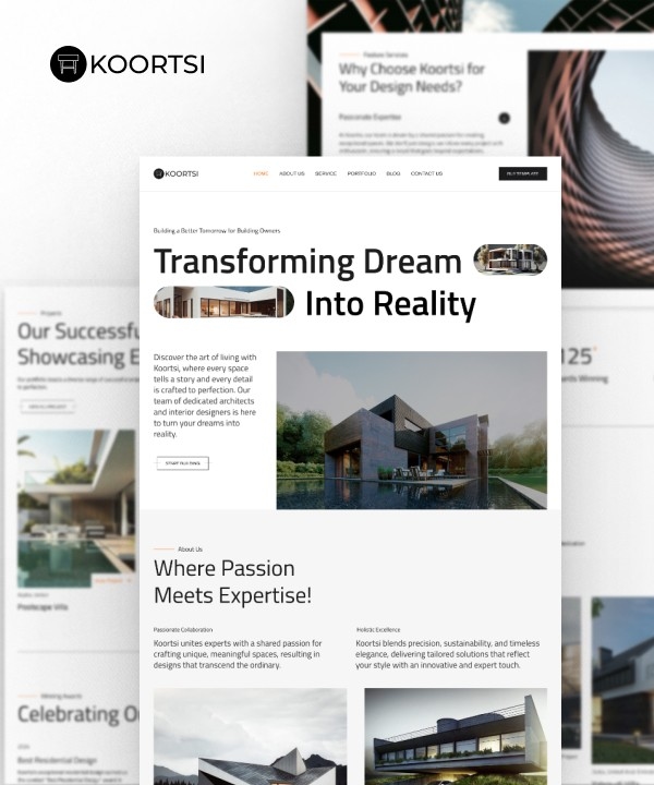 KOORTSI Framer template preview 1