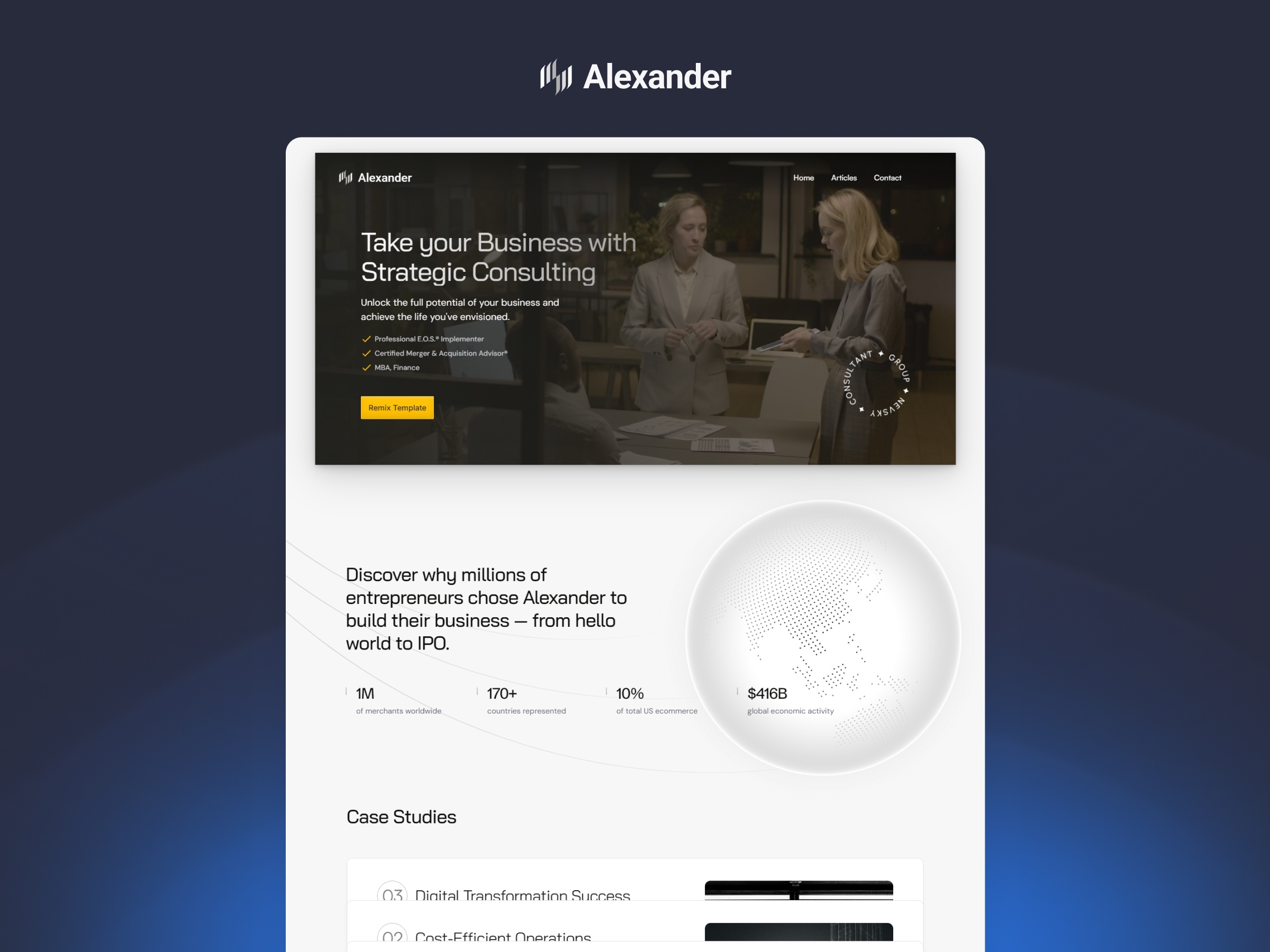 Alexander Framer template preview 1