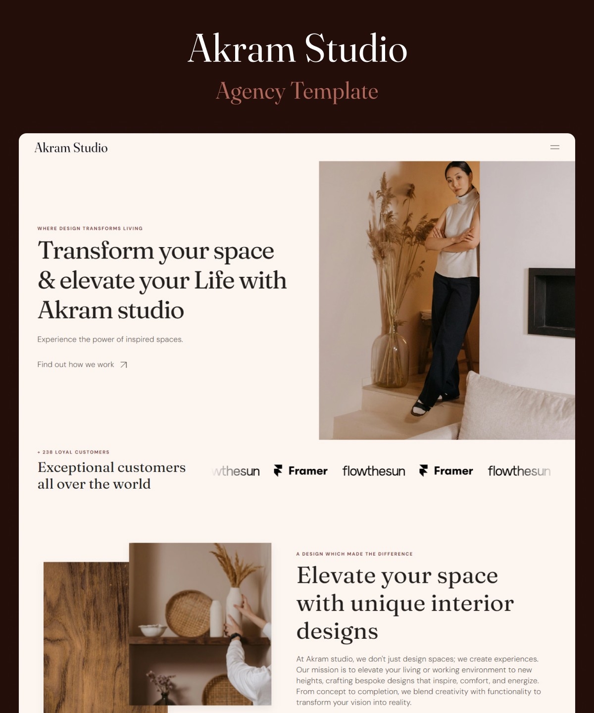 AkramStudio Framer template preview 1