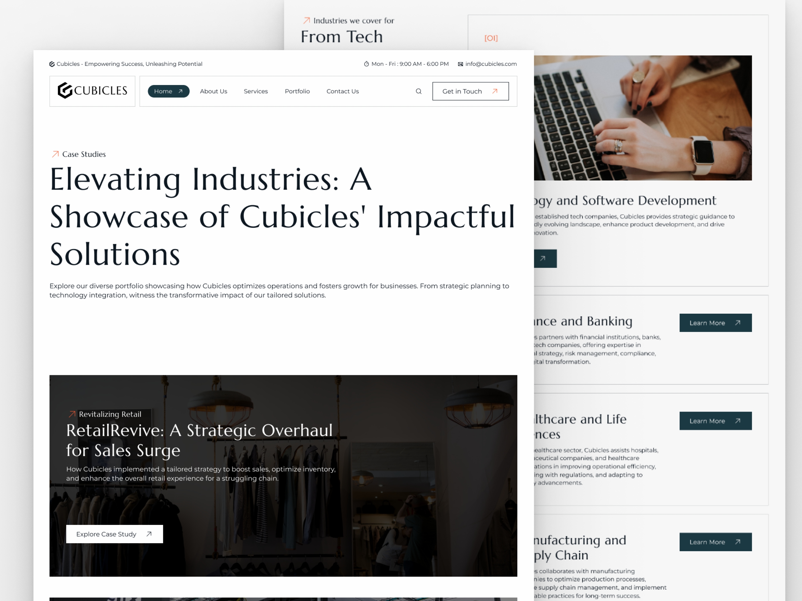 Cubicles Framer template preview 4