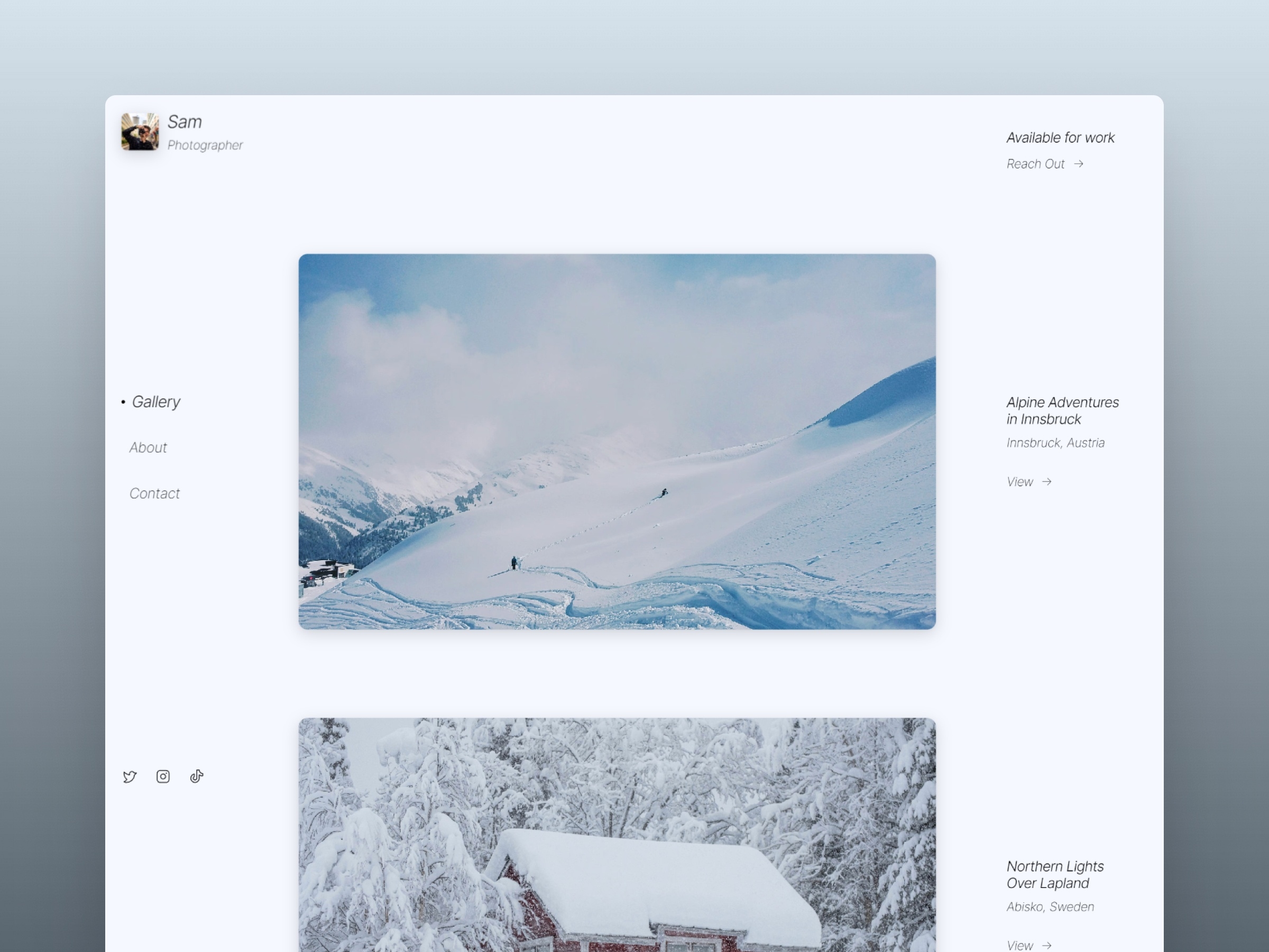 Snow Framer template preview 1