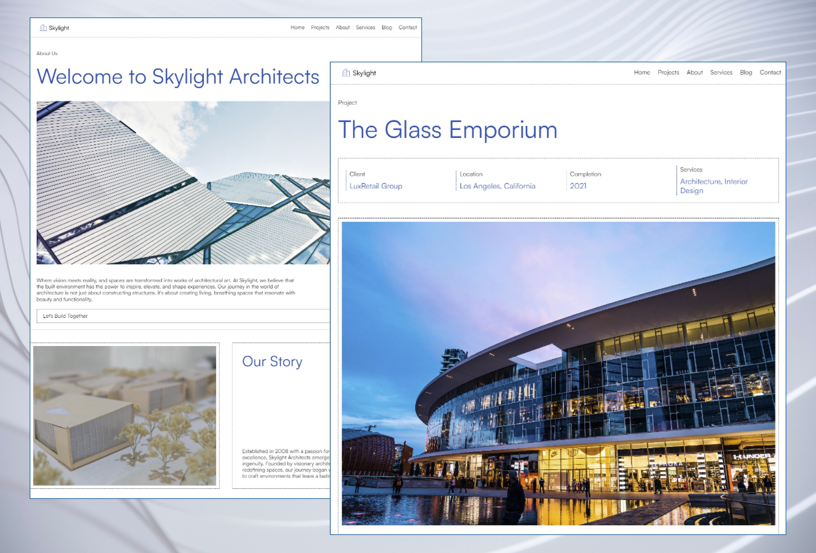 Skylight Framer template preview 3