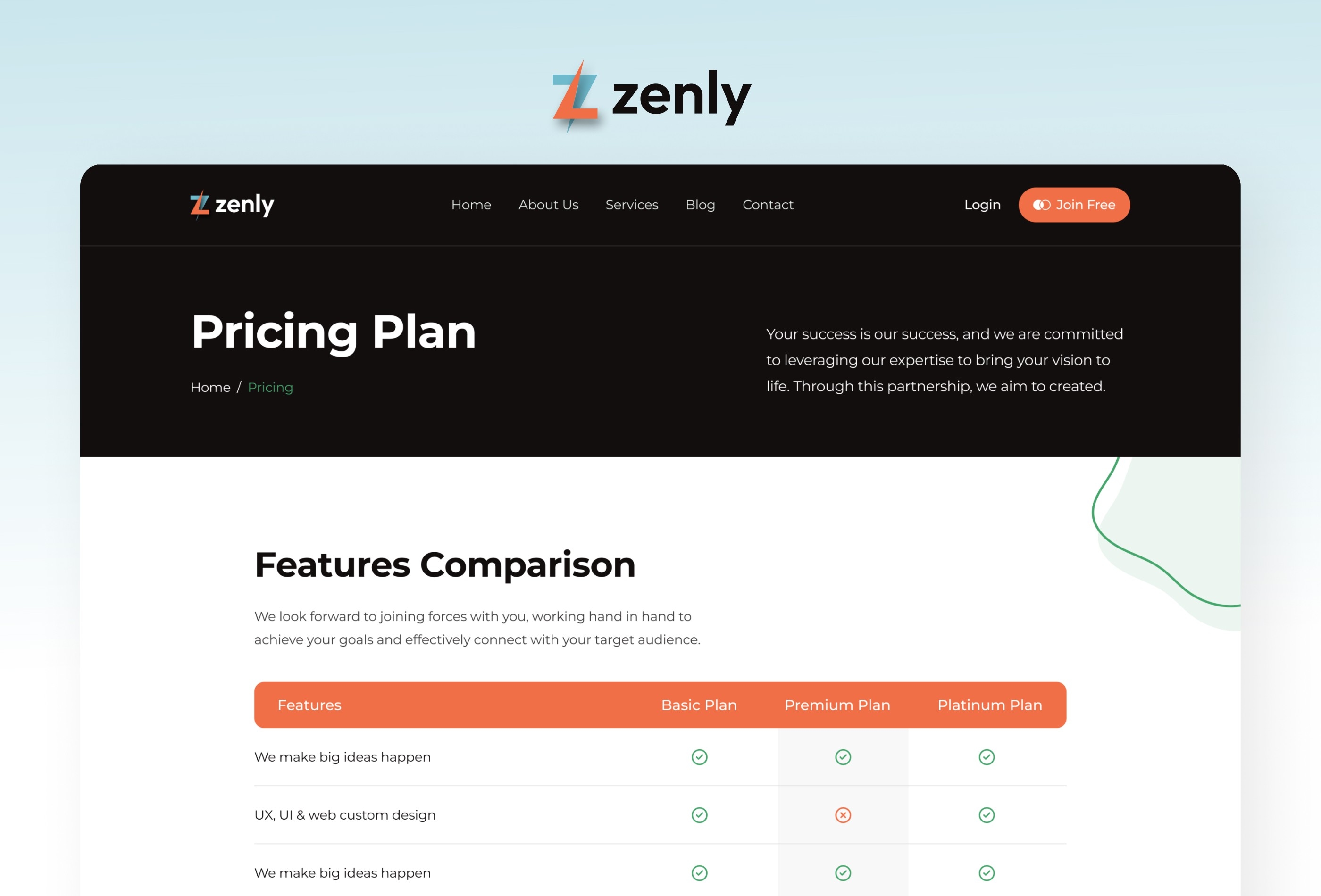 Zenly Framer template preview 4