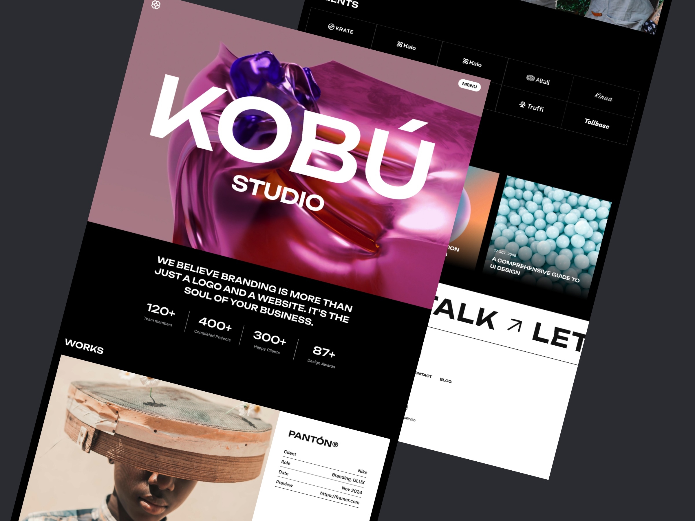 Kobu Framer template preview 1