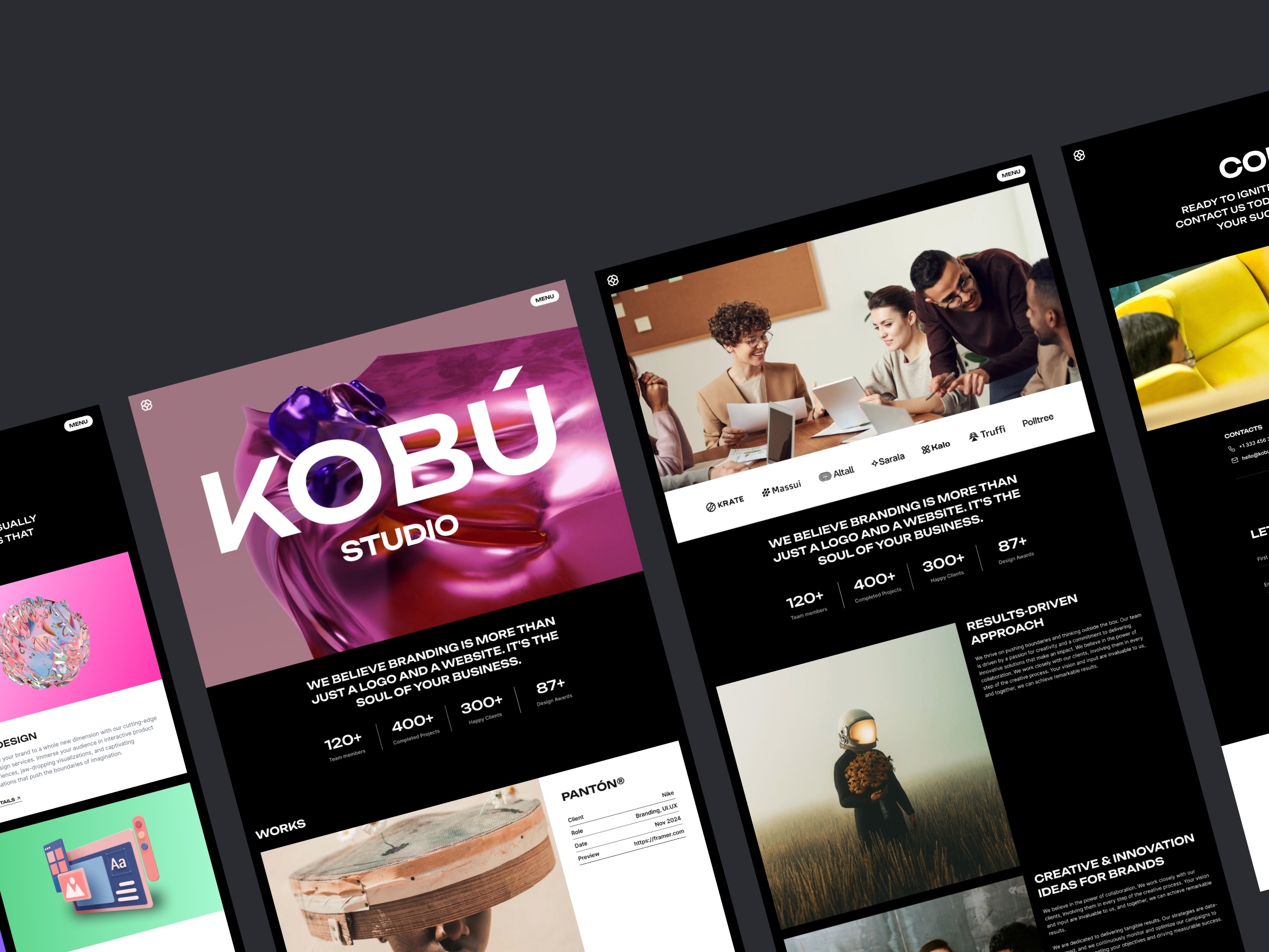 Kobu Framer template preview 4