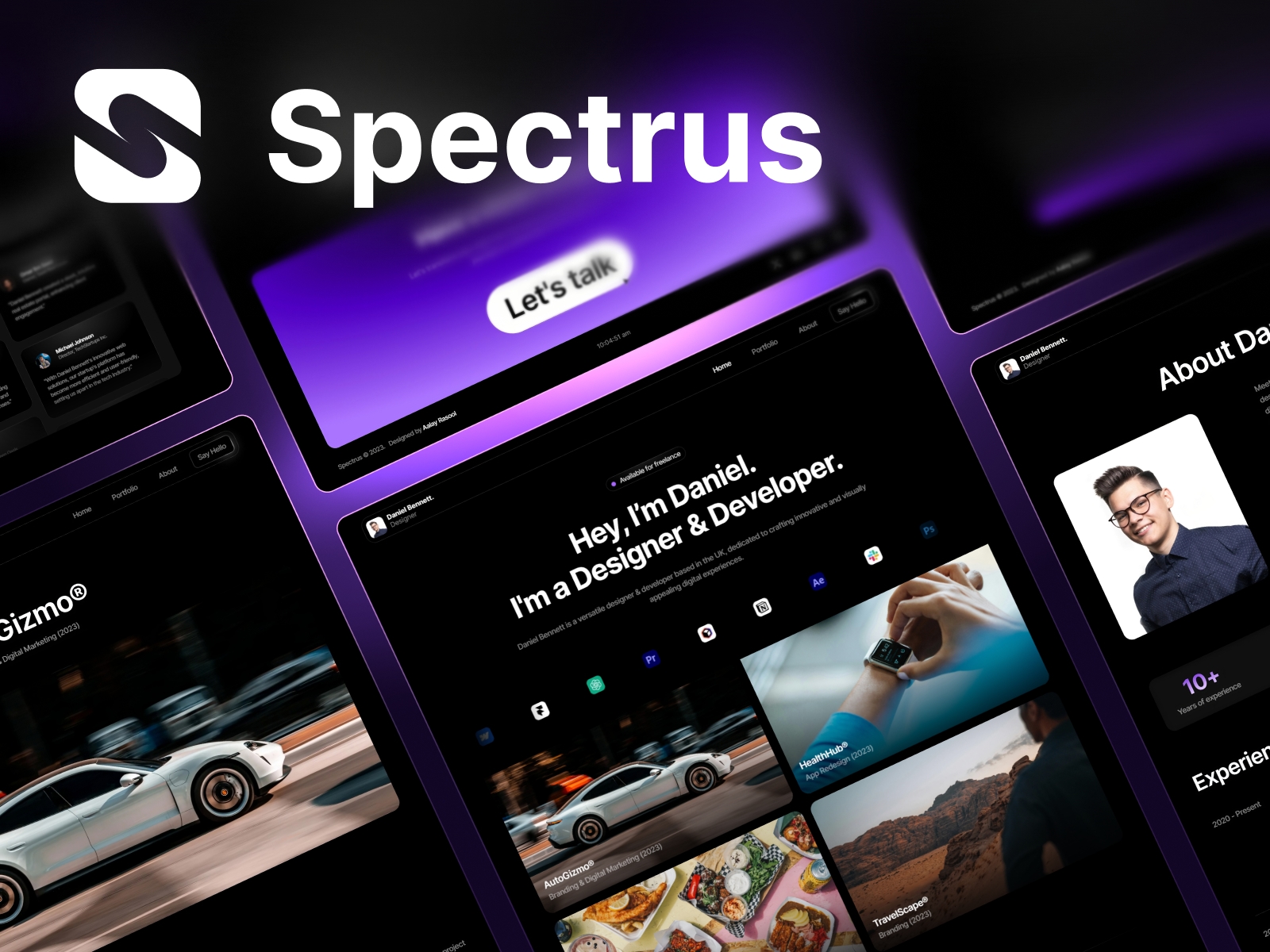 Spectrus Framer template preview 1