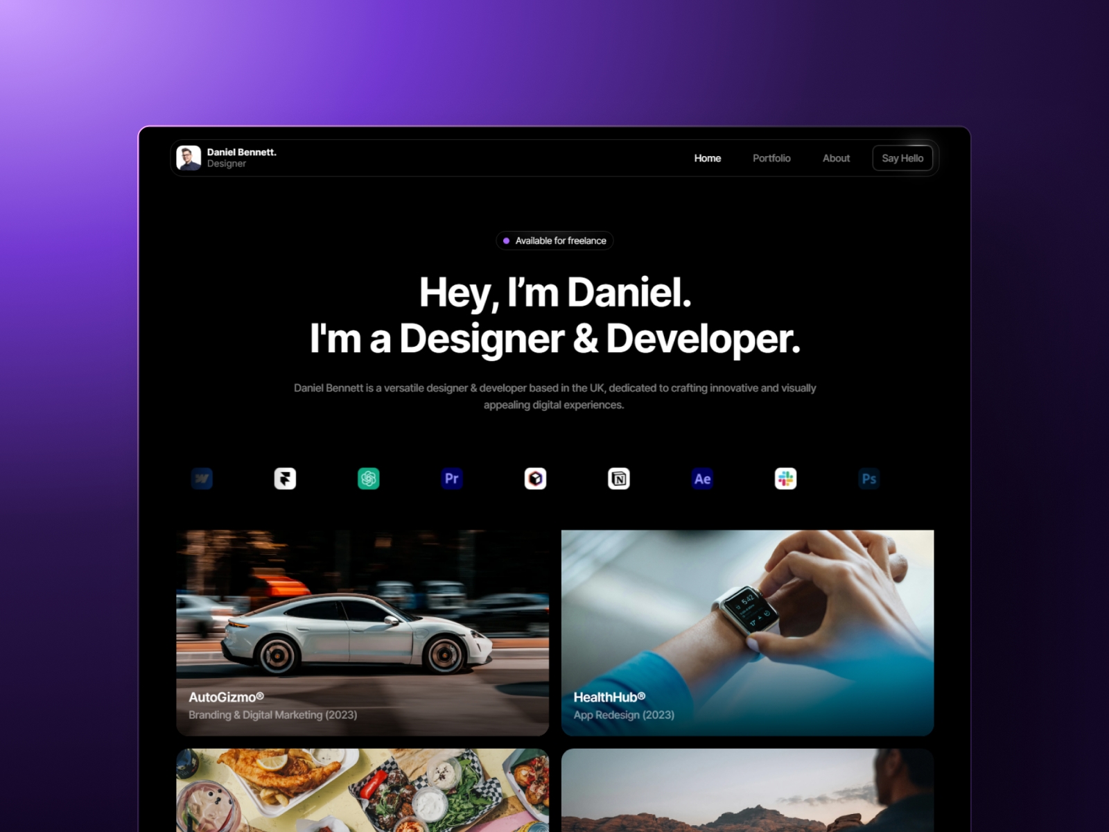 Spectrus Framer template preview 2