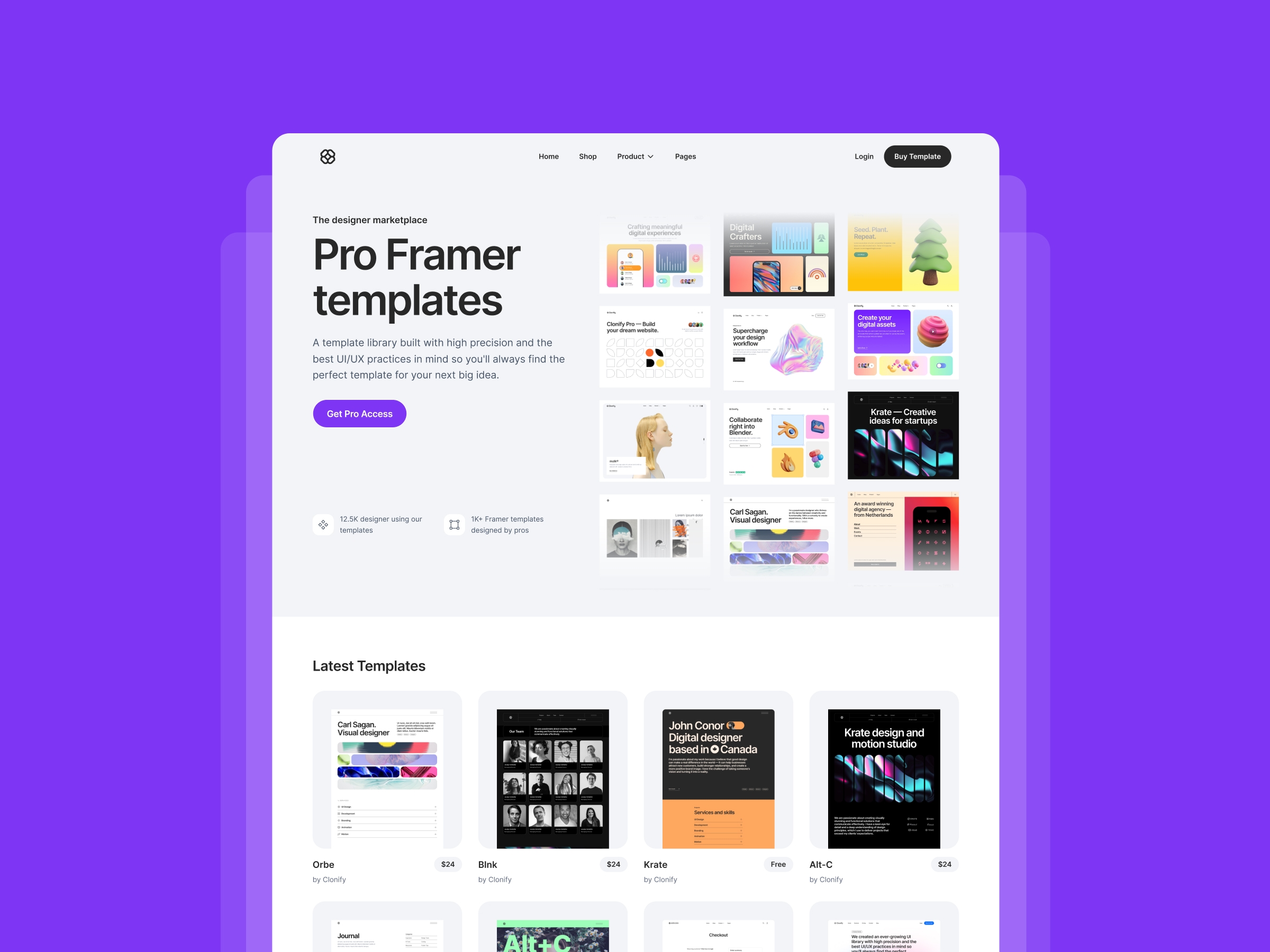 Kliq Framer template preview 1