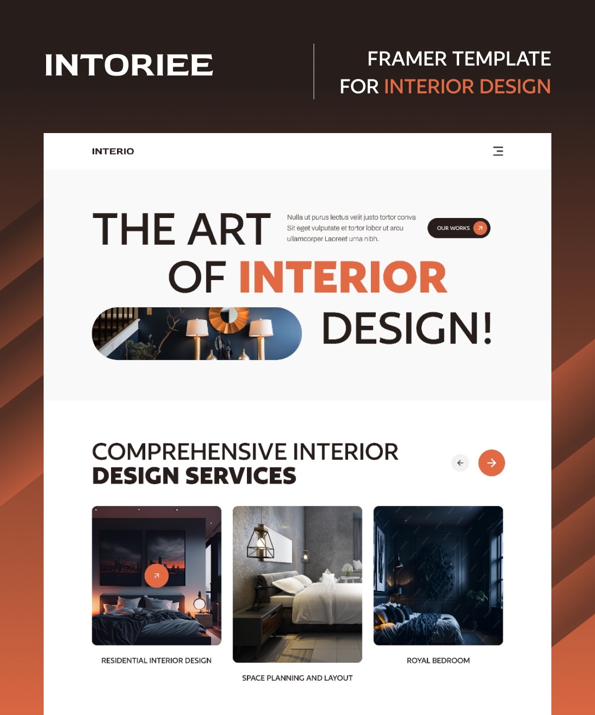 Intoriee Framer template preview 1