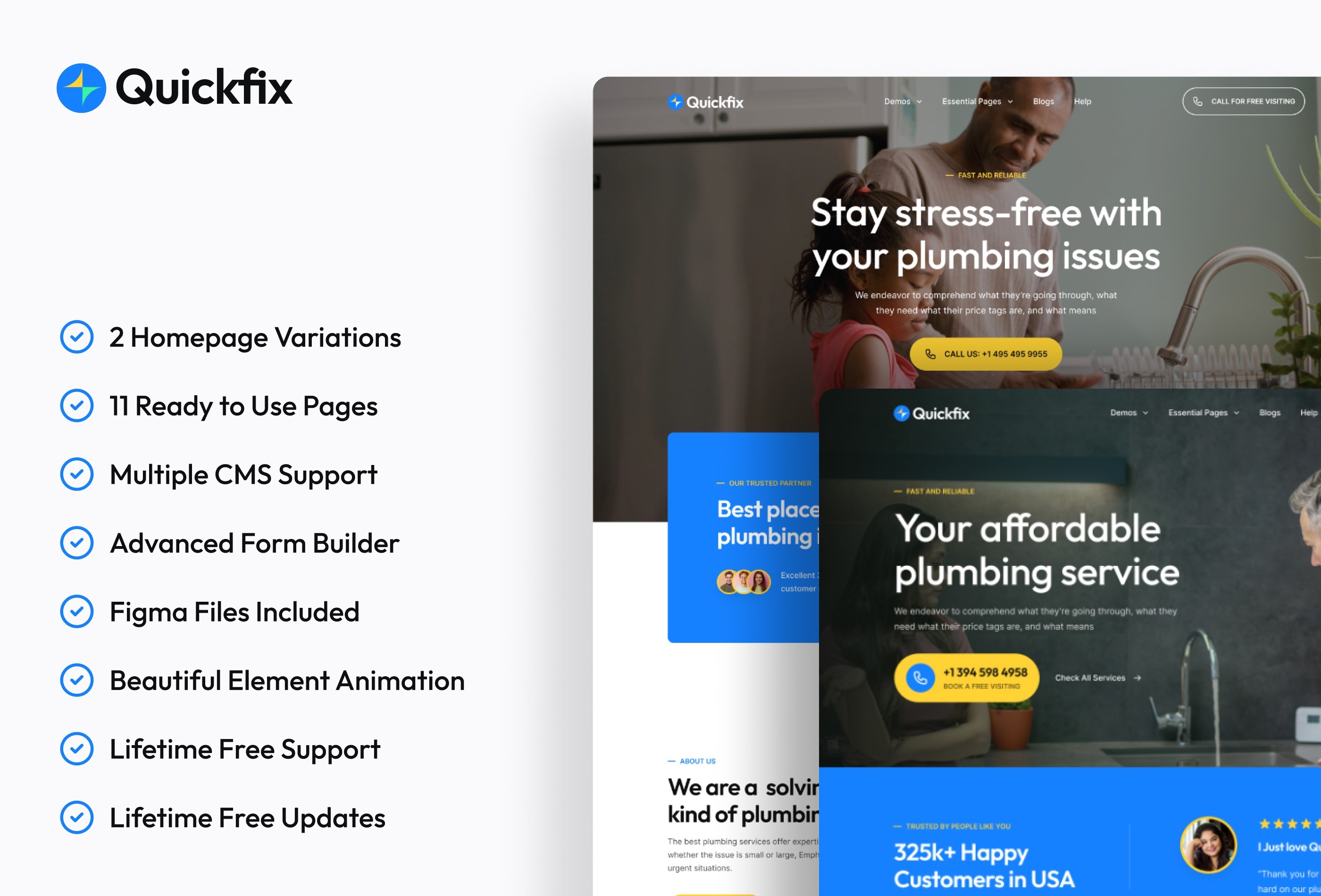 QuickFix Framer template preview 2