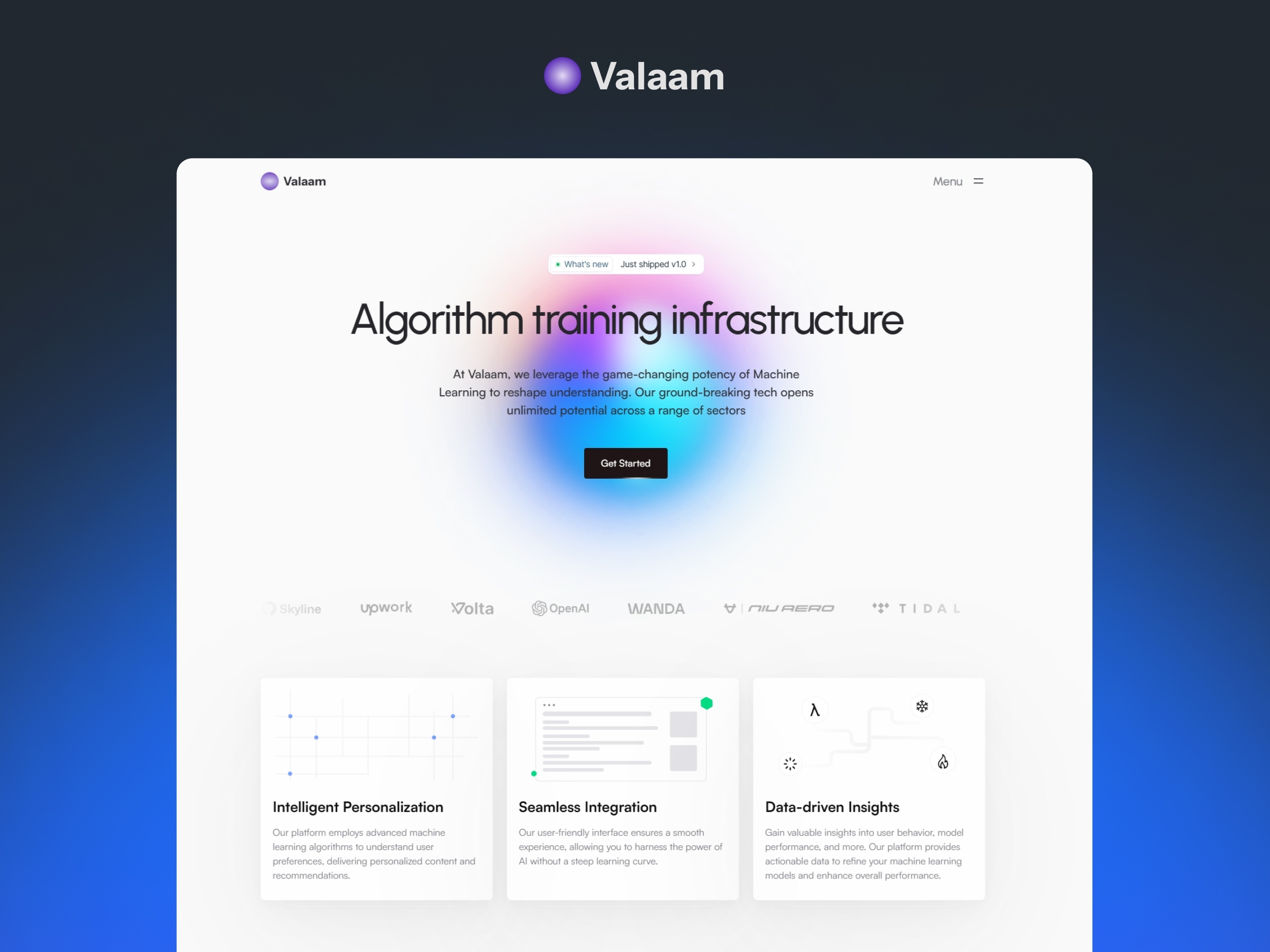 Valaam Framer template preview 1