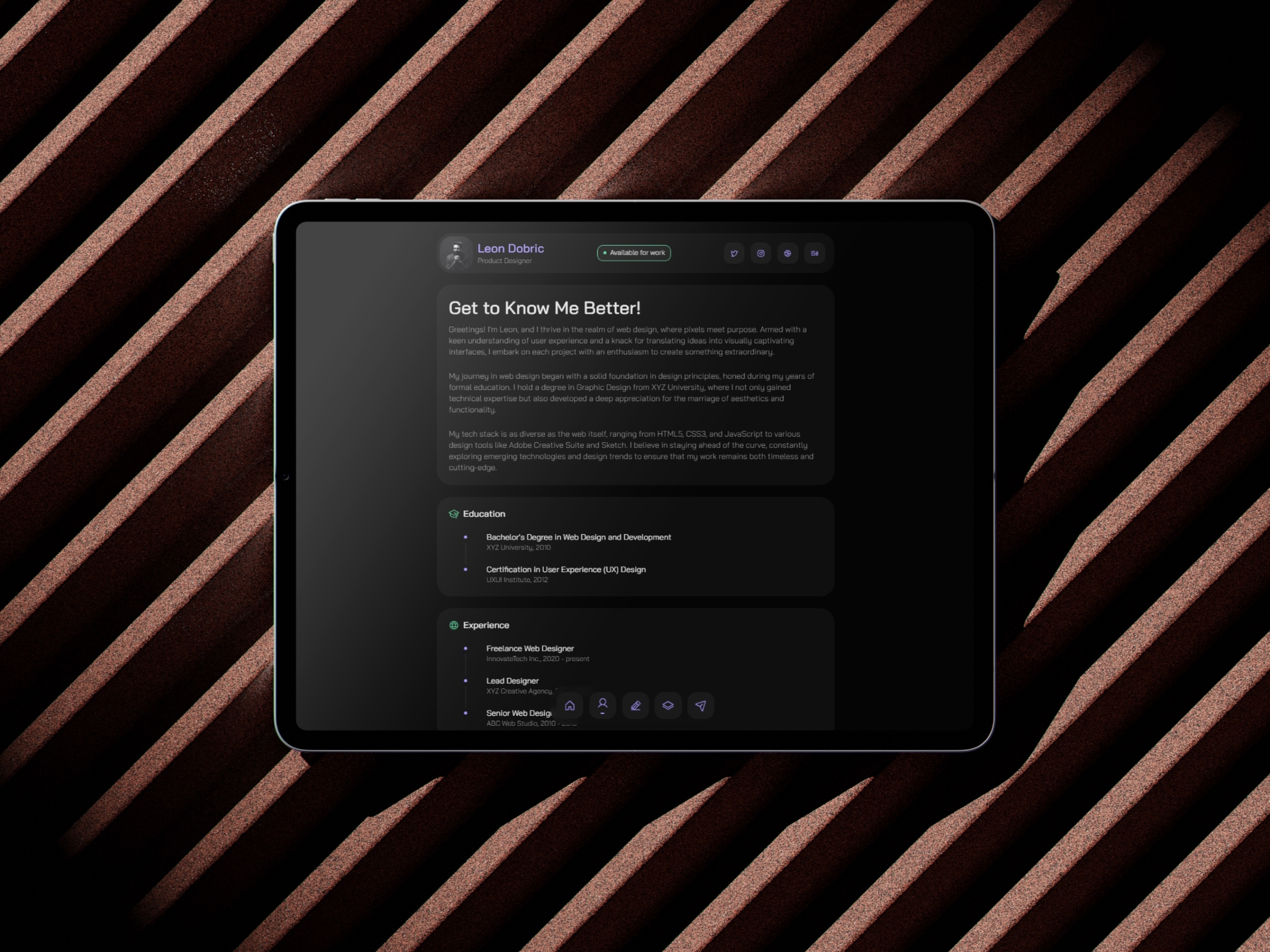 Darko Framer template preview 3