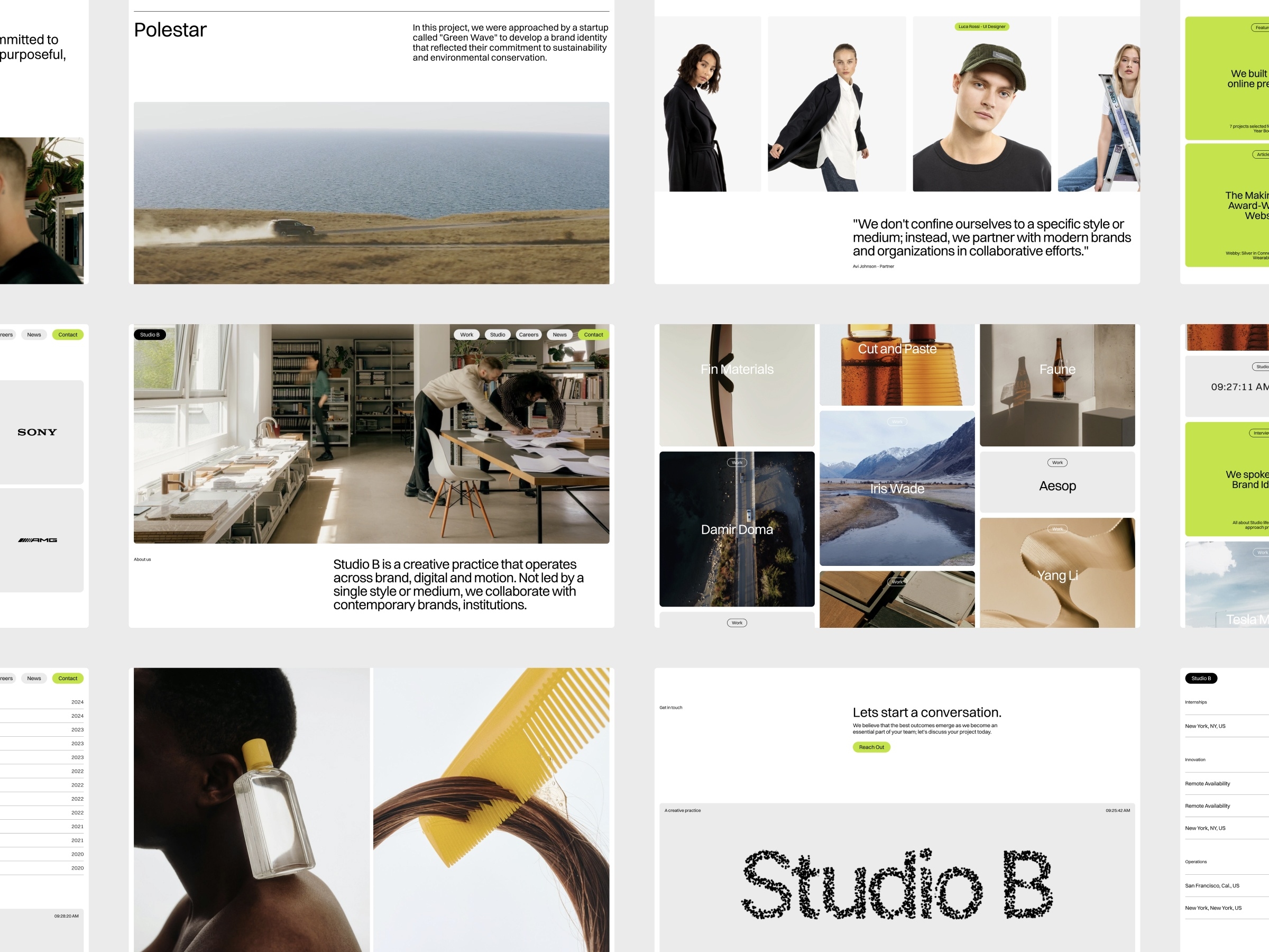 Studio B Framer template preview 4