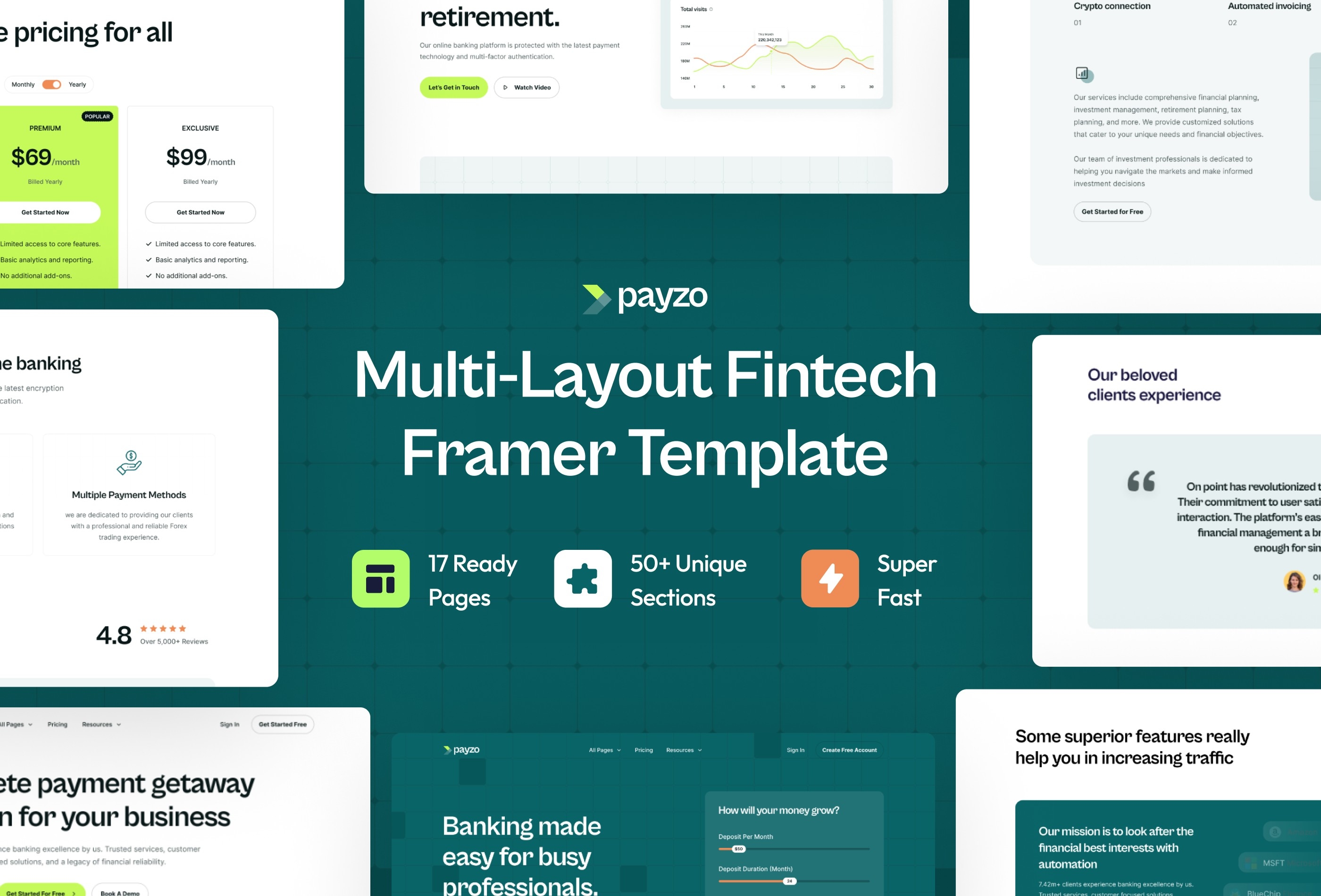 Payzo Framer template preview 1