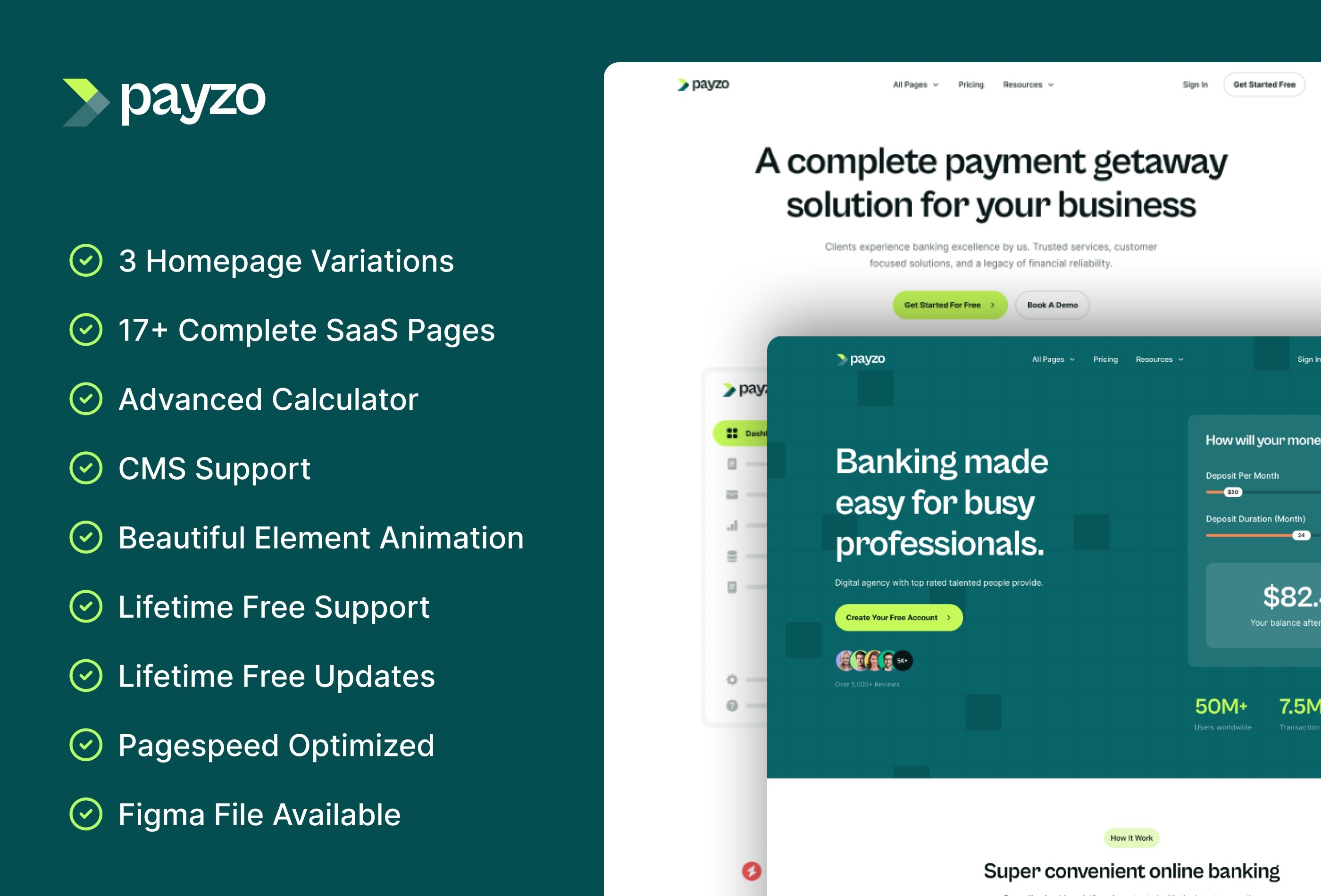 Payzo Framer template preview 3