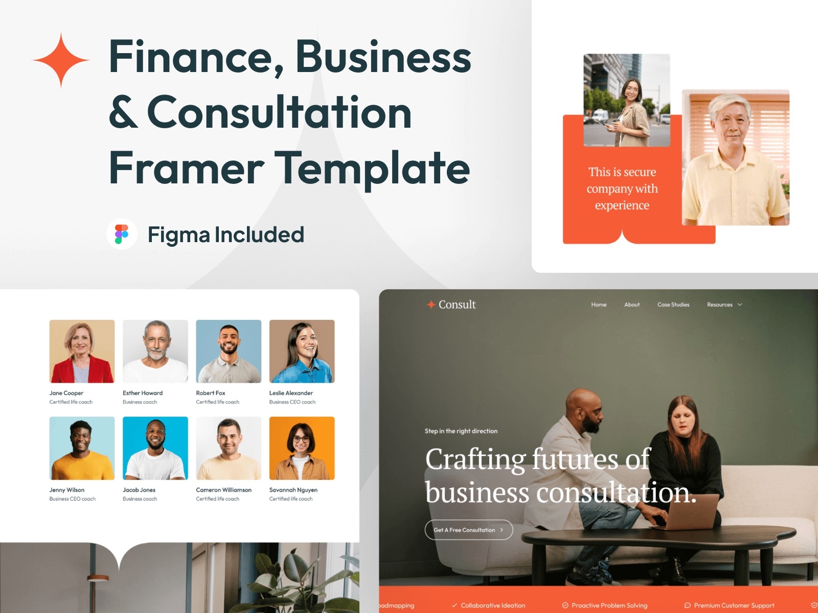 Consult Framer template preview 1