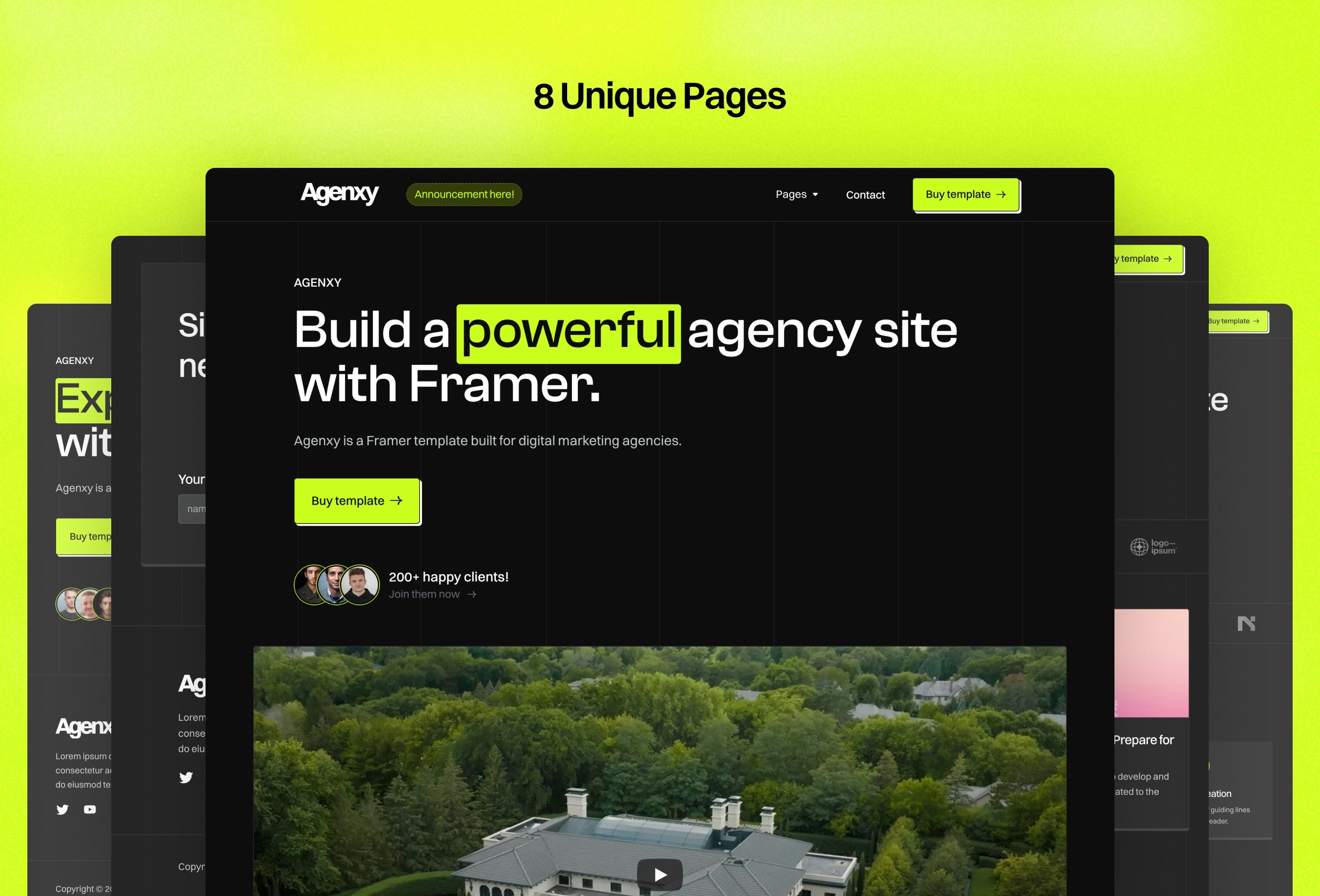 Agenxy Framer template preview 4