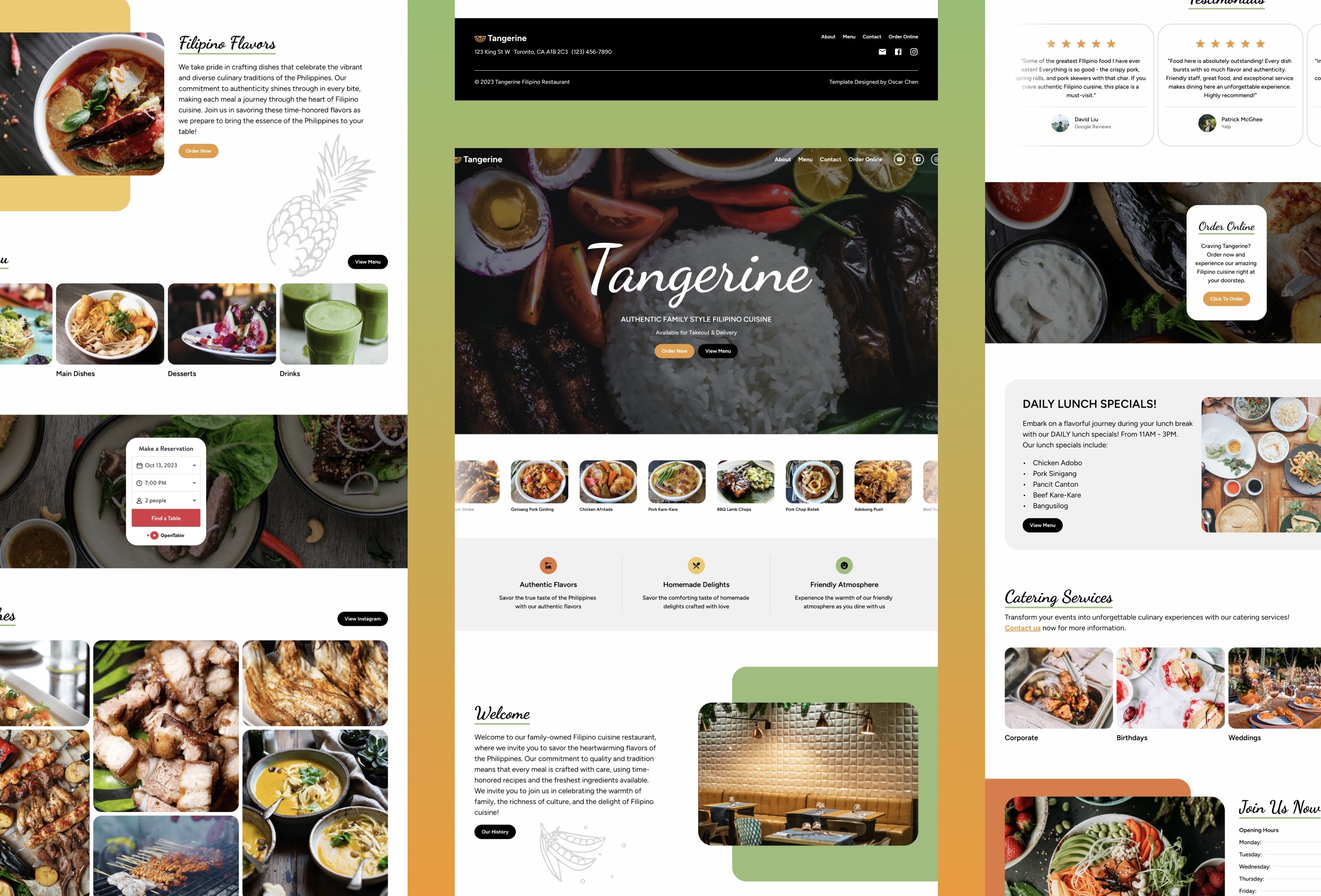 Tangerine Framer template preview 2