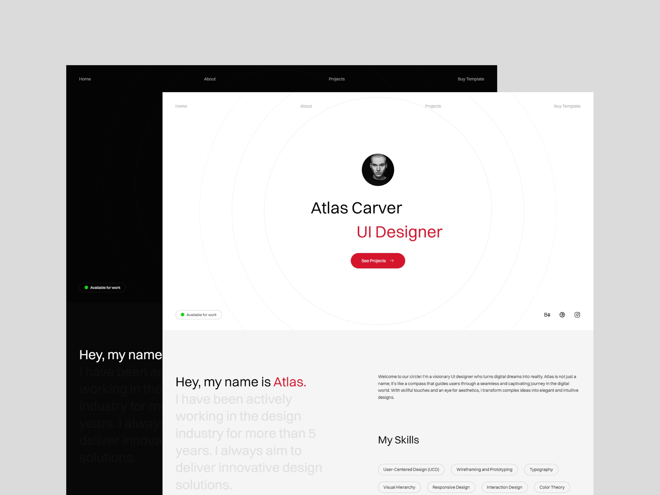 Atlas Framer template preview 1