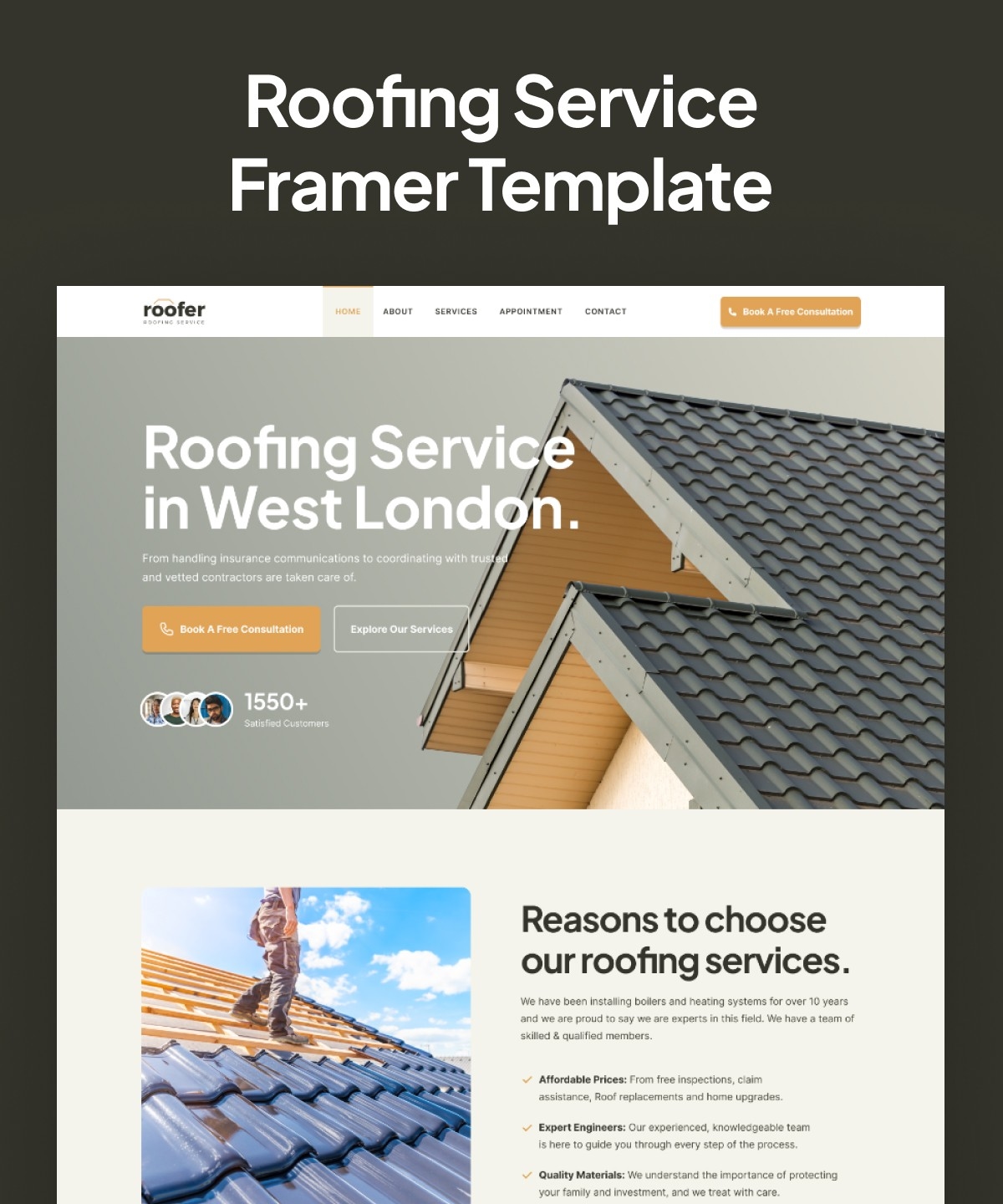 Roofer Framer template preview 1