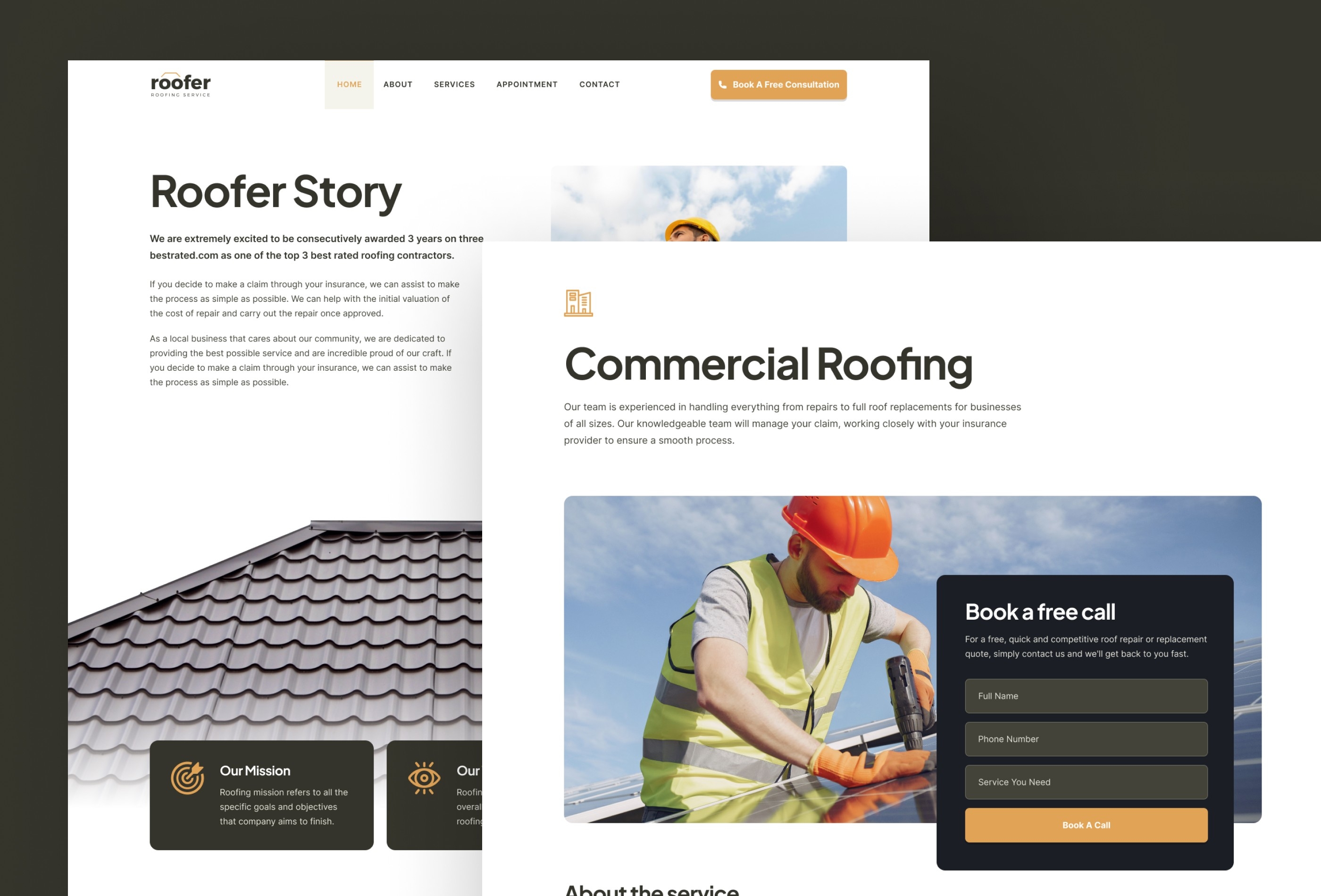 Roofer Framer template preview 3