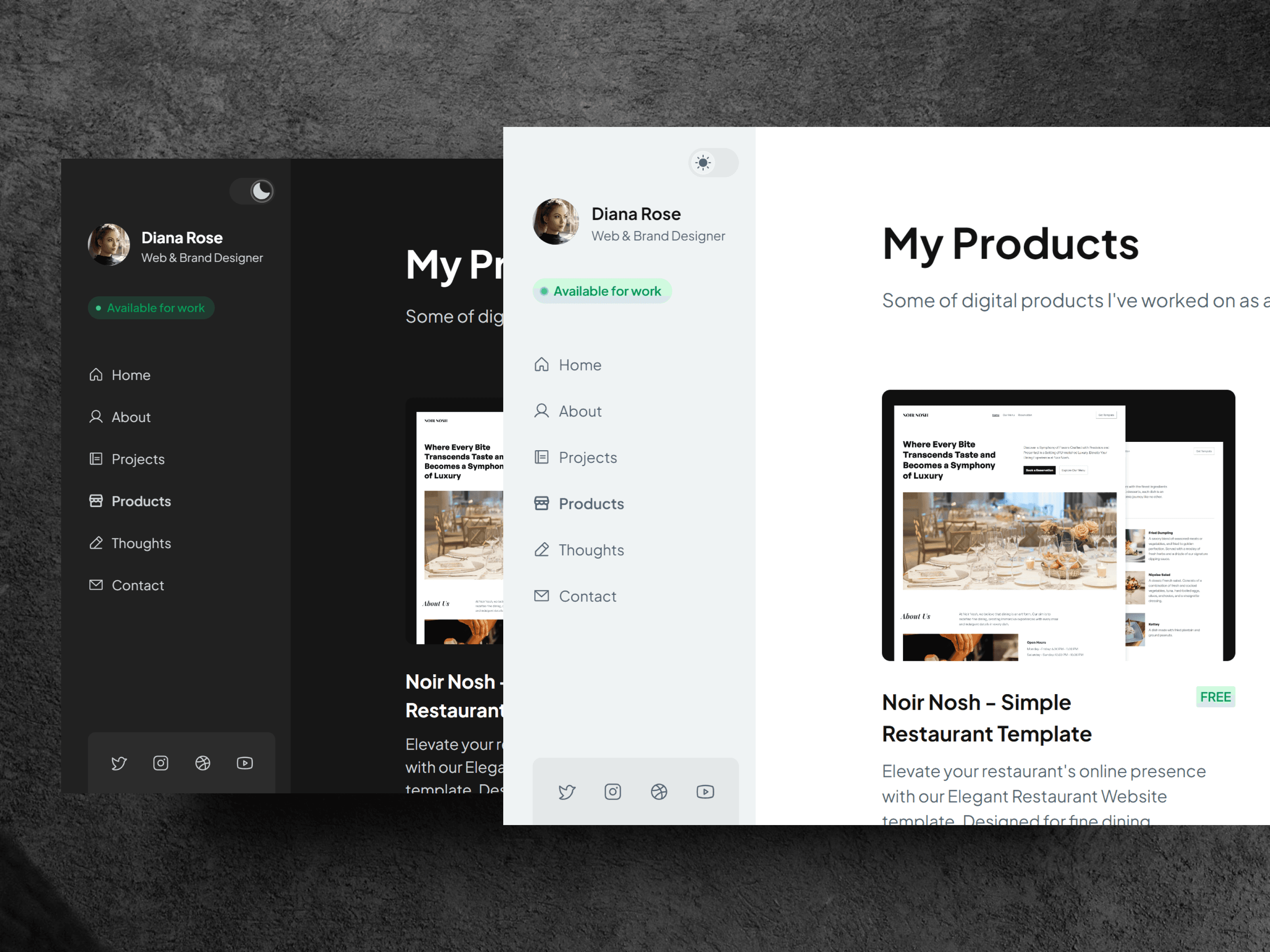 BoardaFolio Framer template preview 2