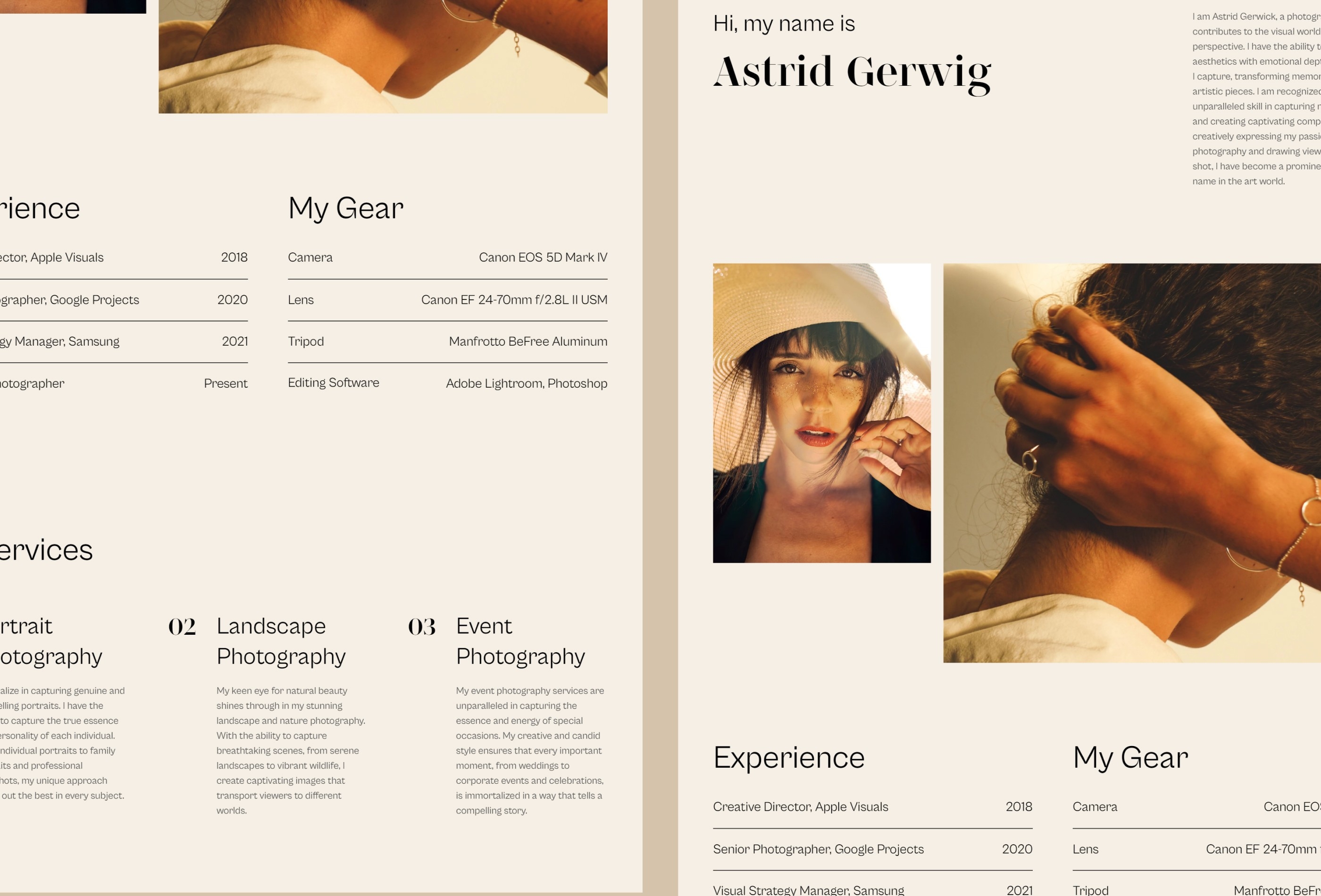 Astrid Framer template preview 3