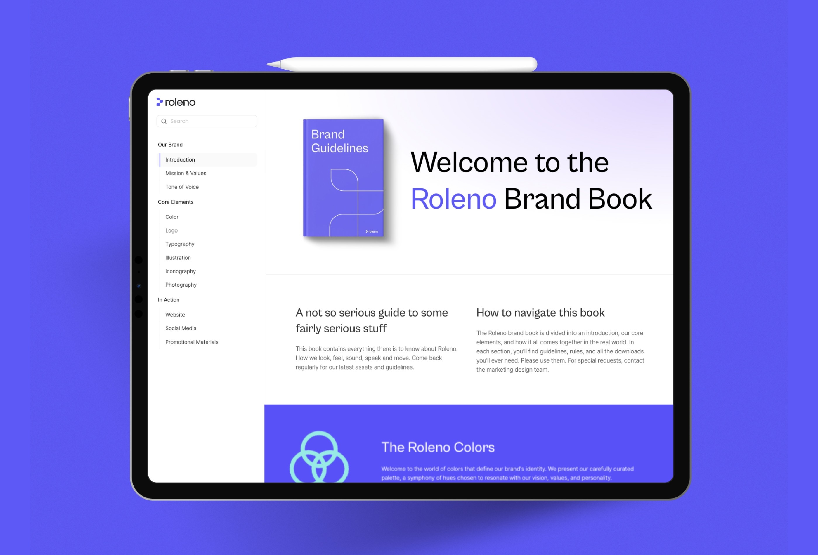 Roleno Framer template preview 2