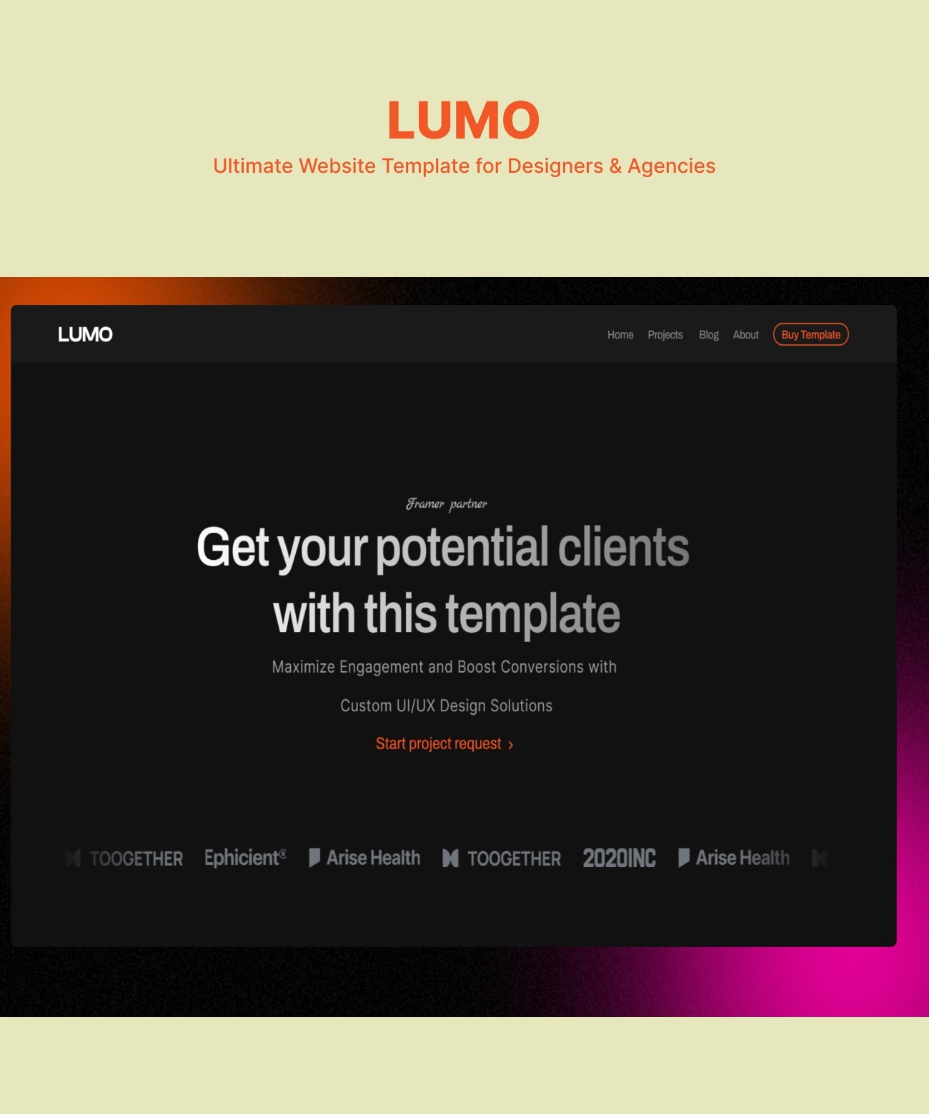 LUMO Framer template preview 1