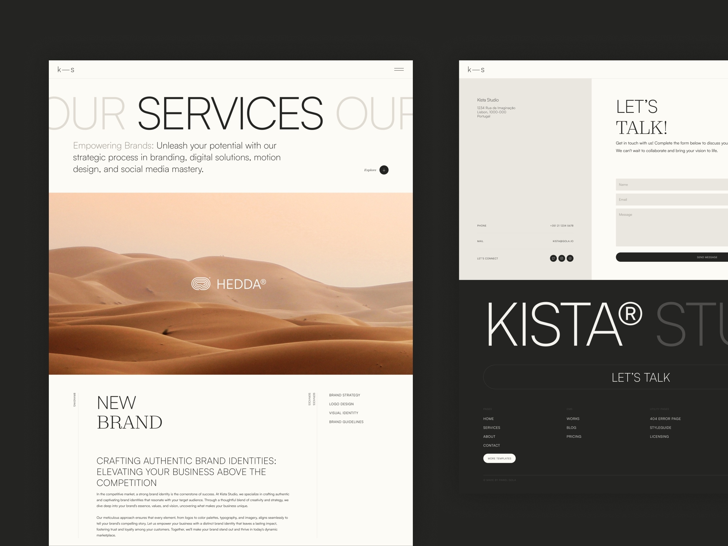 Kista Framer template preview 4