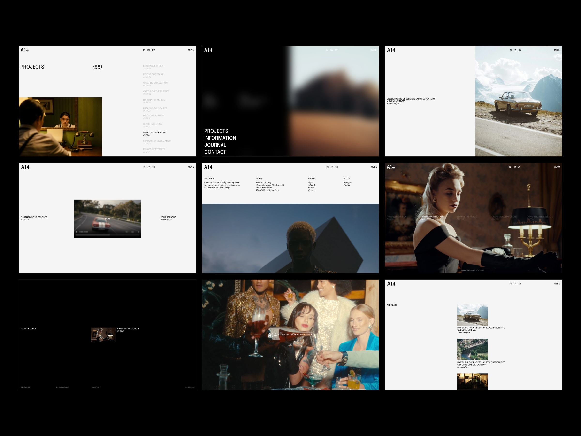 A14 Framer template preview 2