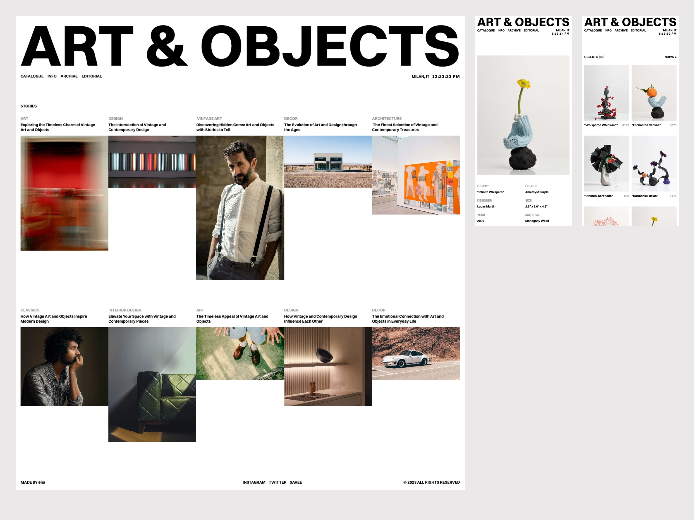 Art&Objects Framer template preview 3