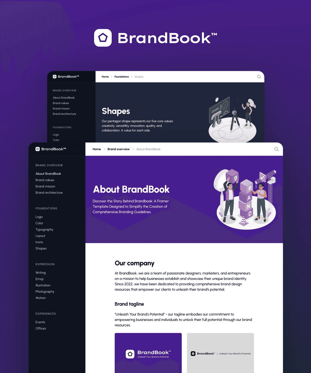 BrandBook Framer template preview 1