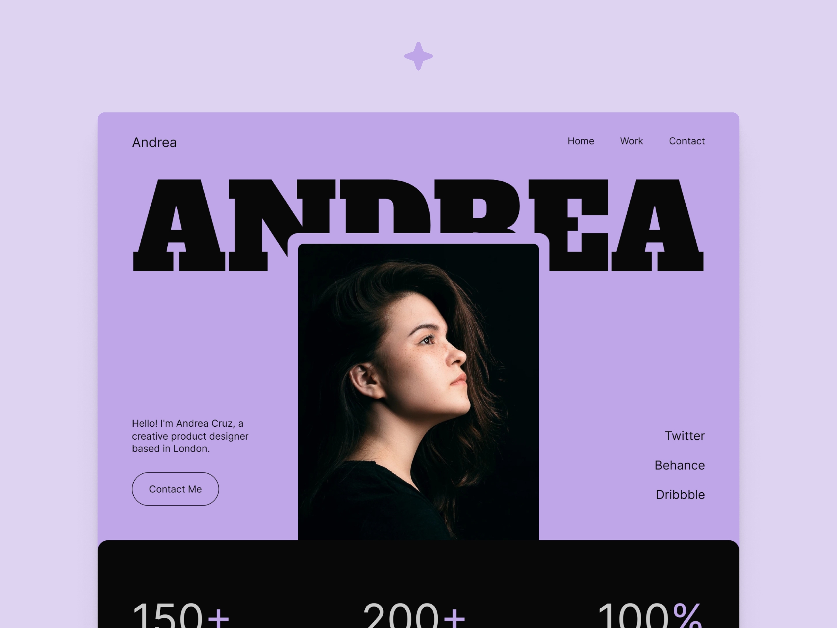 Andrea Framer template preview 1