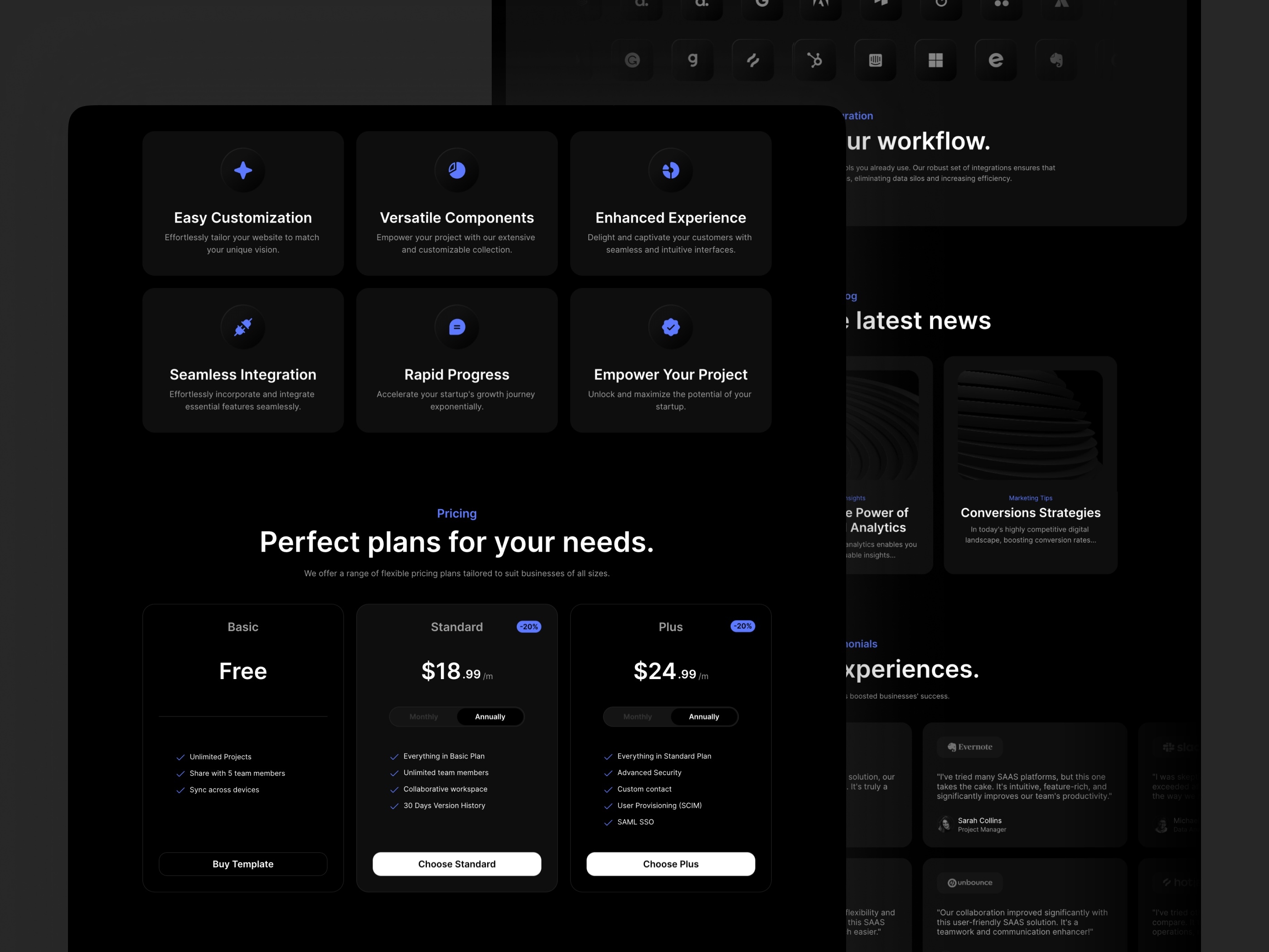 Storm Framer template preview 4