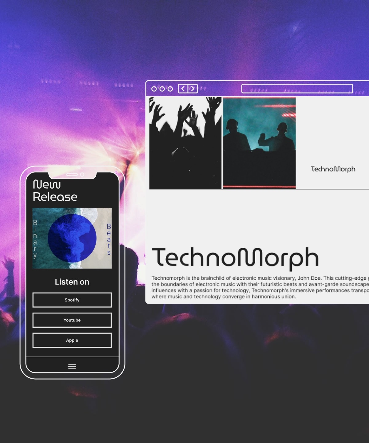 Technomorph Framer template preview 1