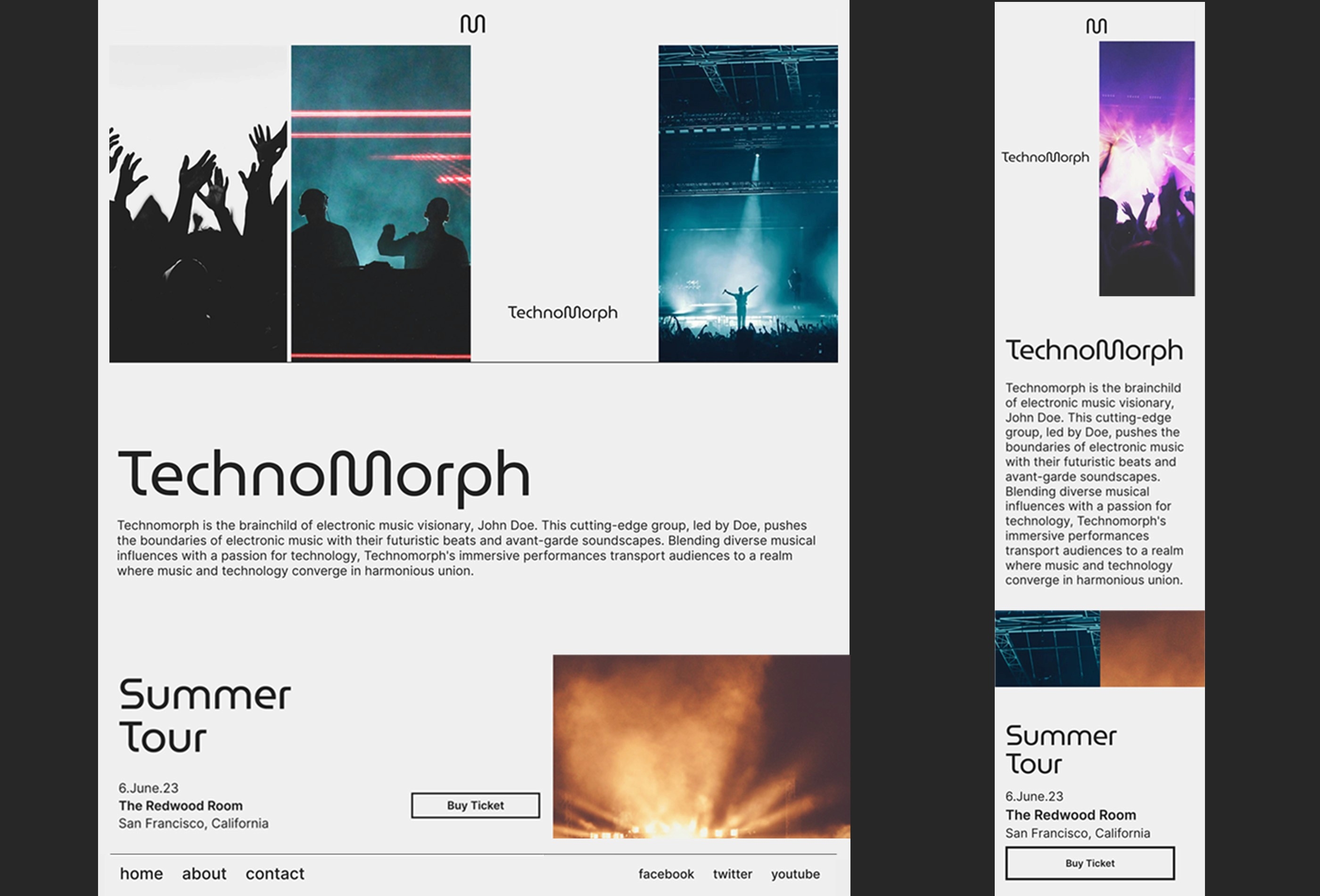 Technomorph Framer template preview 2