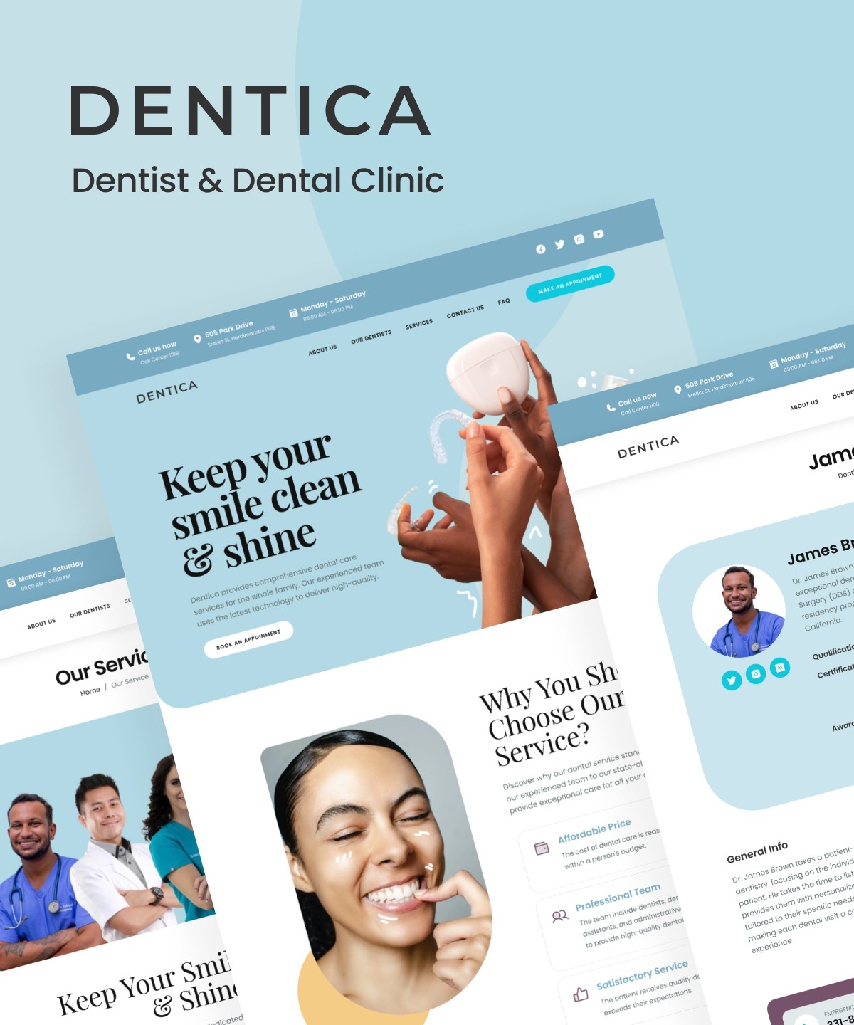 Dentica Framer template preview 1