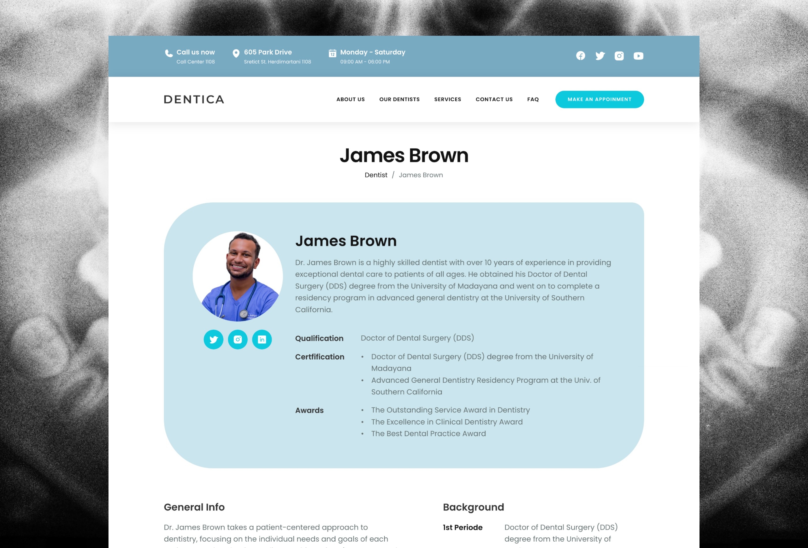 Dentica Framer template preview 3