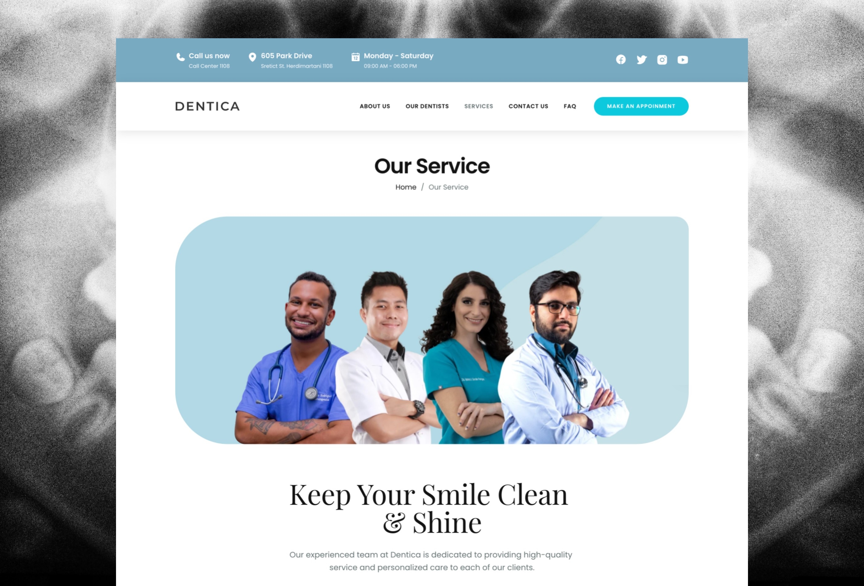 Dentica Framer template preview 4