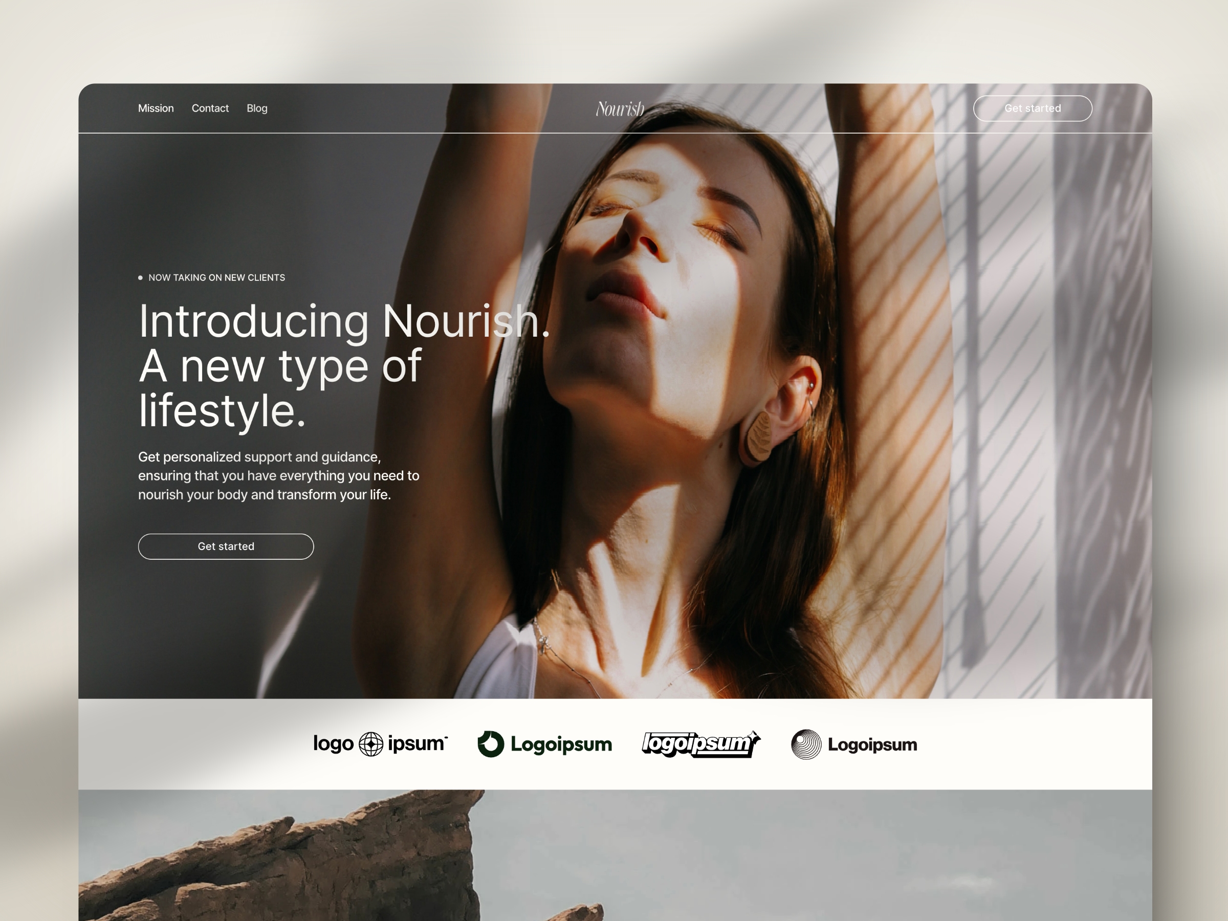 Nourish Framer template preview 1