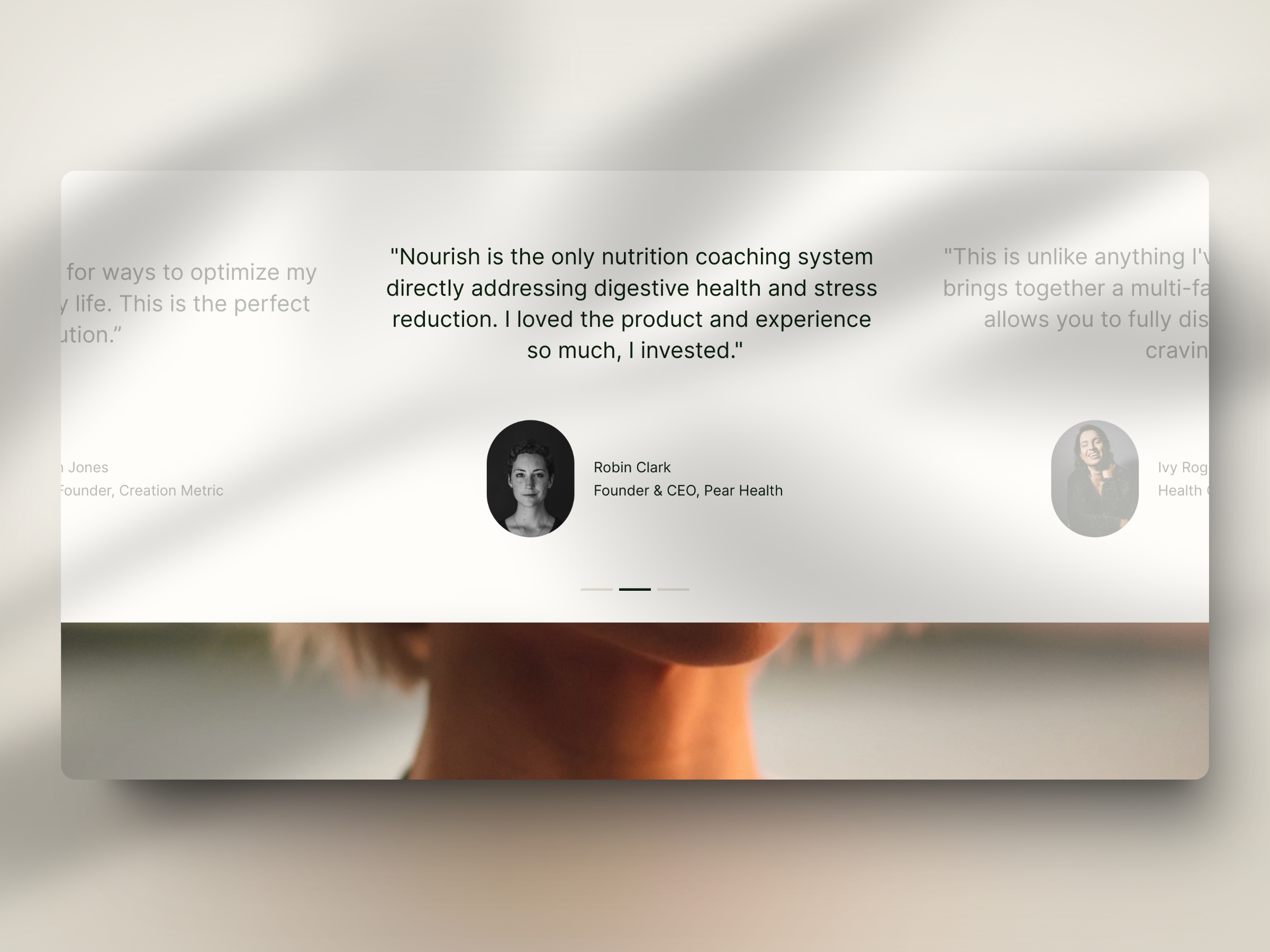 Nourish Framer template preview 2