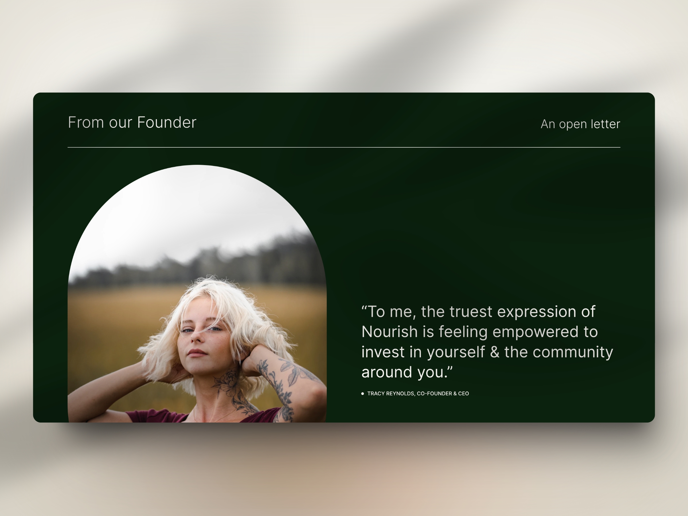 Nourish Framer template preview 3