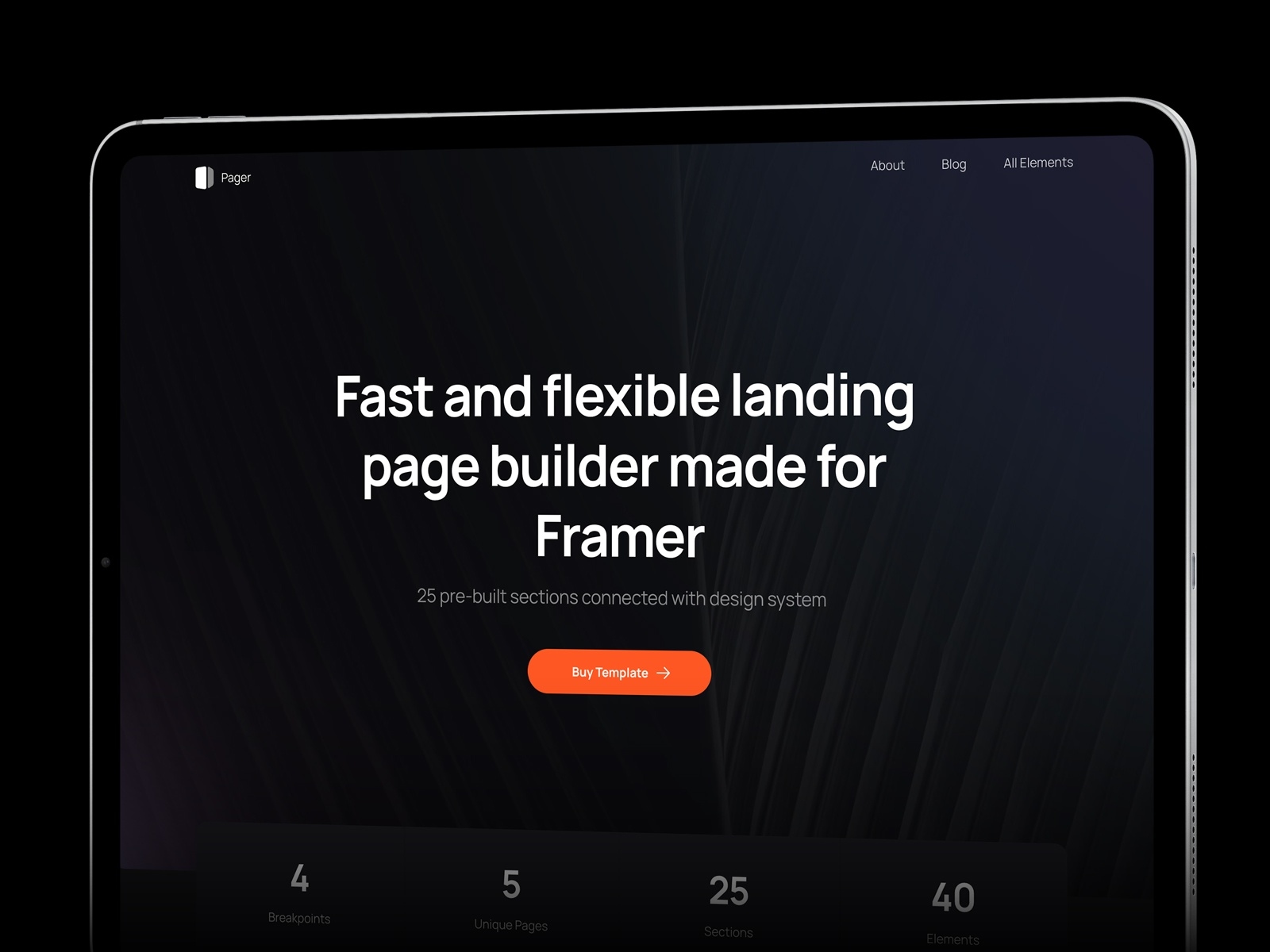 Pager Framer template preview 1