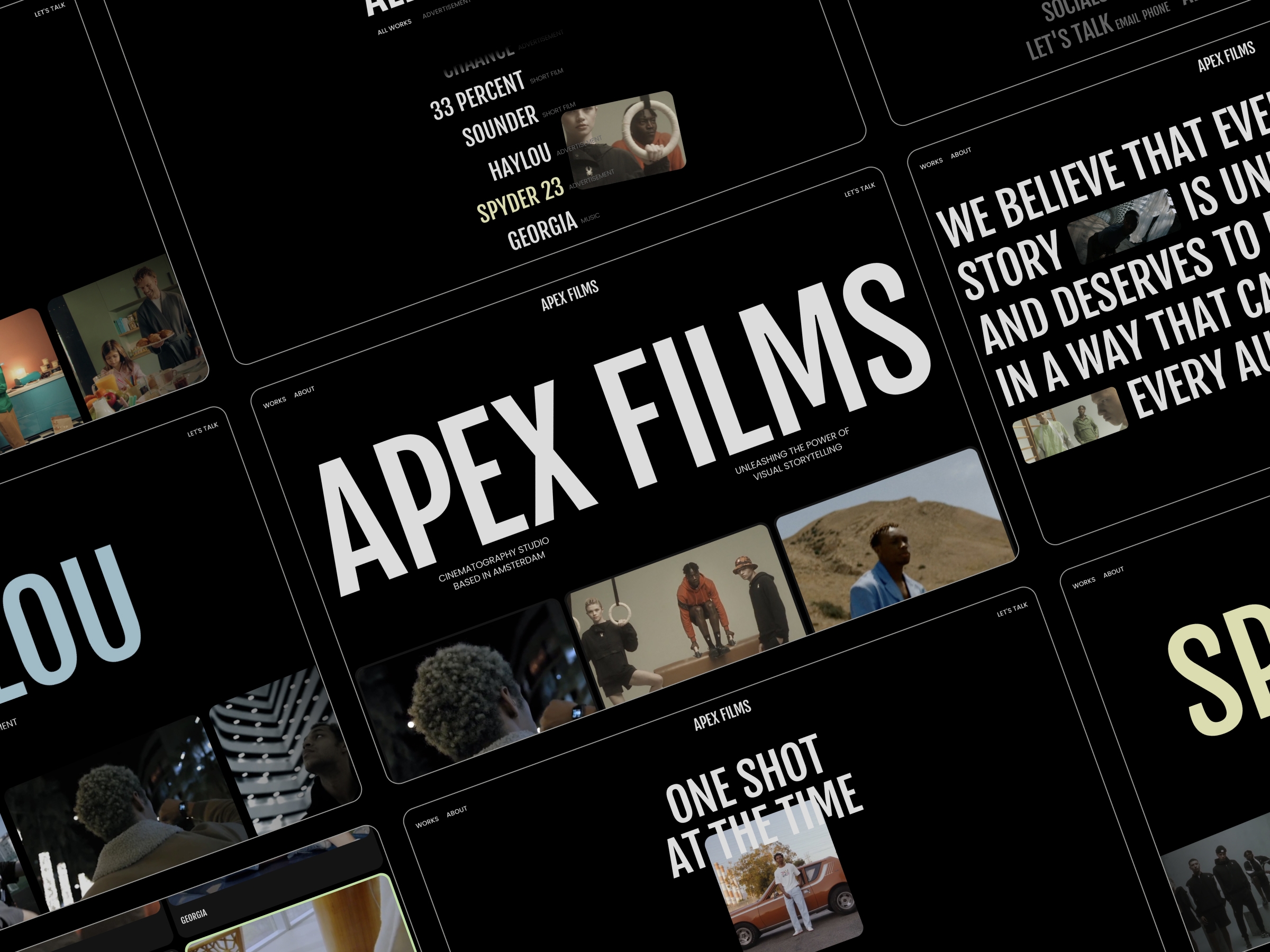 Apex Films Framer template preview 2